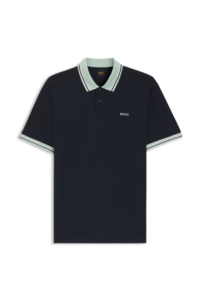 BOSS Lacivert Erkek Logo Baskılı T-Shirt Pe_Blocks_50560372