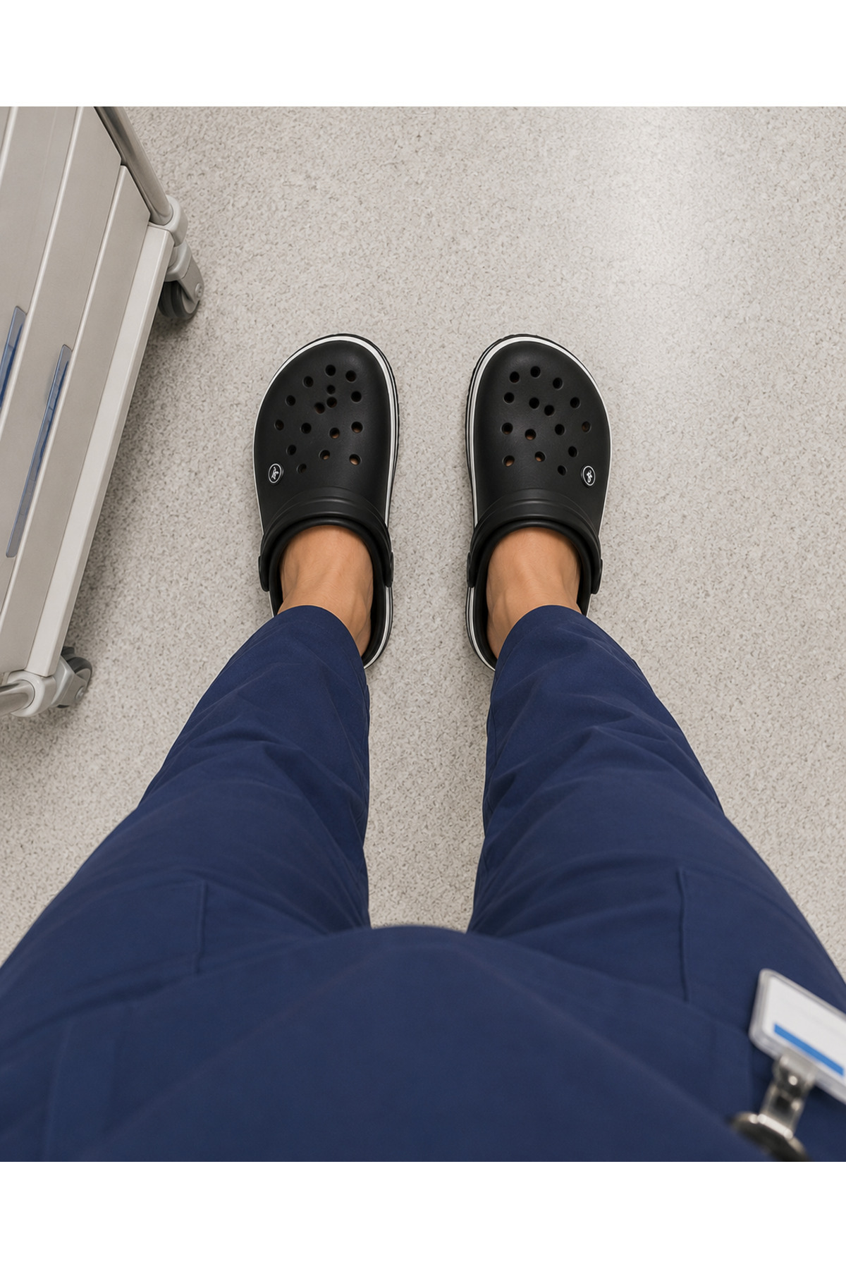 Tam Ortopedik Unisex Günlük & Hastane & Ofis & Aşçı Terliği – Ultra Konfor Sabo Terlik – Siyah
