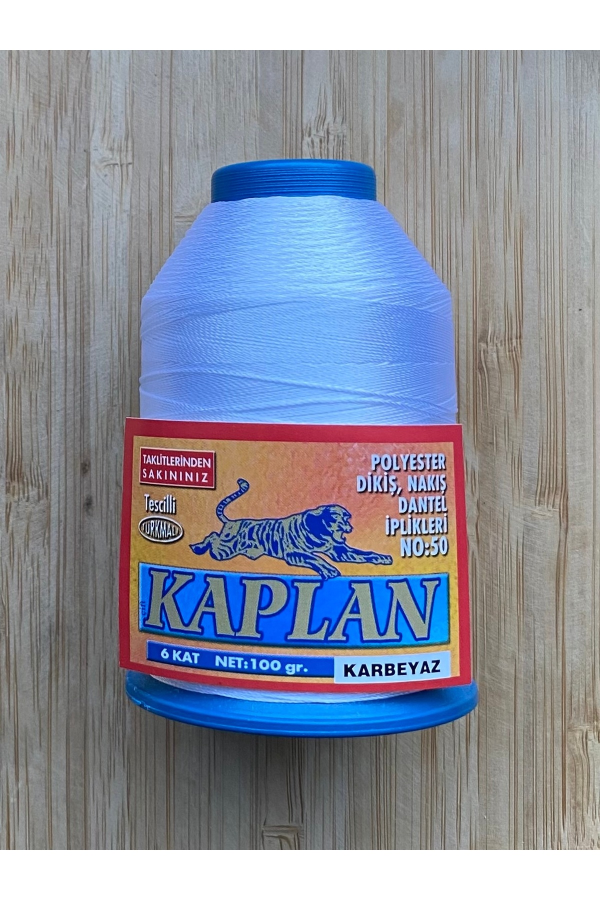 Kaplan 6 Layers 100 g Polyester Oya, Lace Hand Embroidered Yarn. Color: Snow-White.
