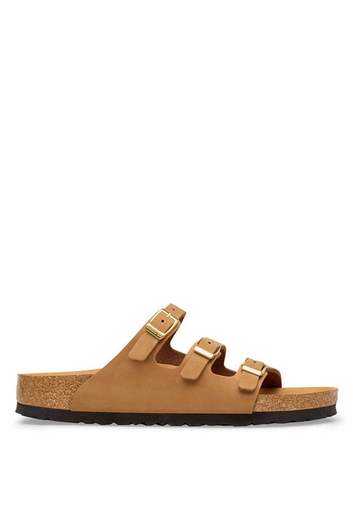 دمپایی چرمی زنانه قهوه‌ای روشن ۱۰۳۱۸۶۷ بیرکن استاک دمپایی Birkenstock