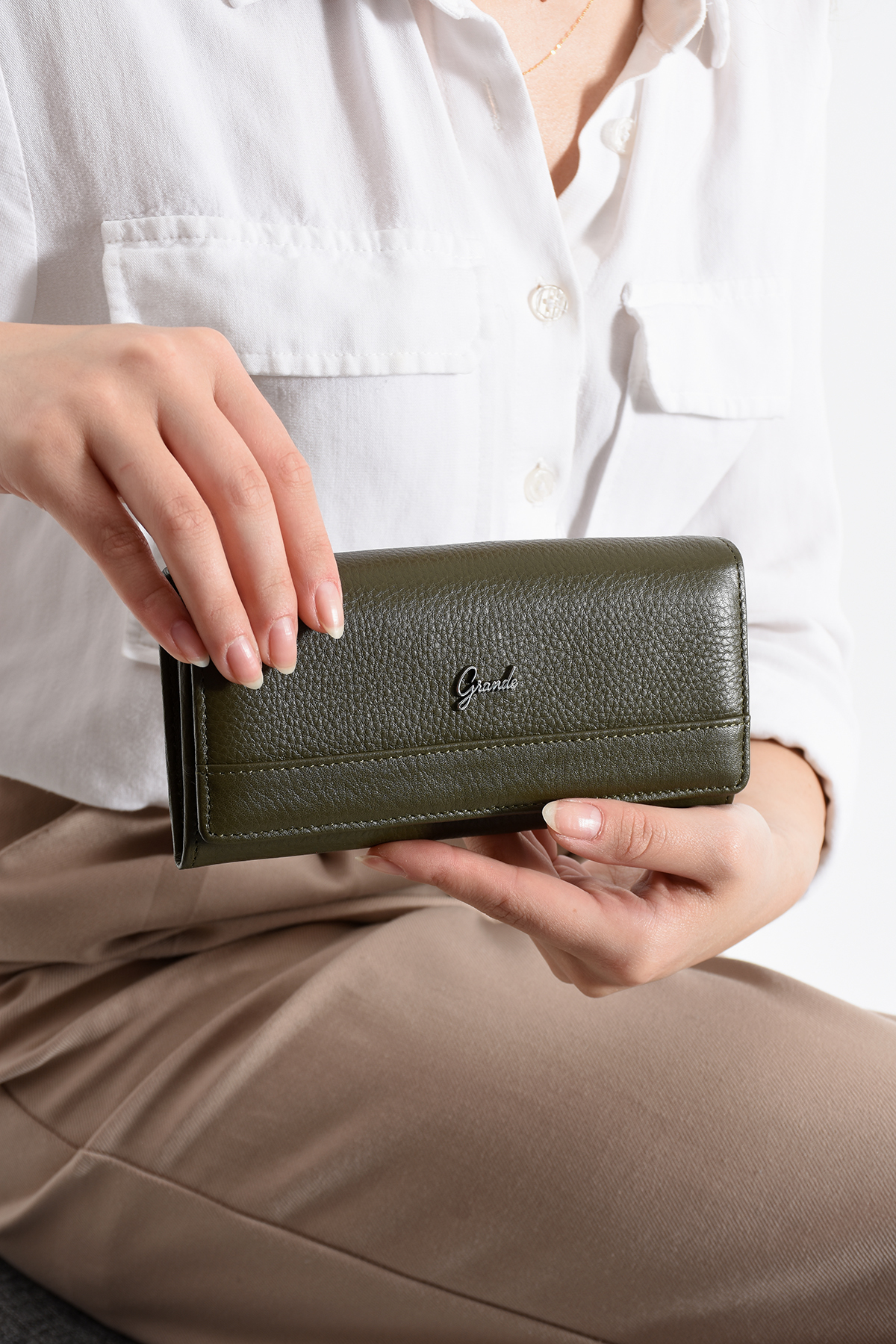 2615 100% GENUINE LEATHER WALLET GREEN