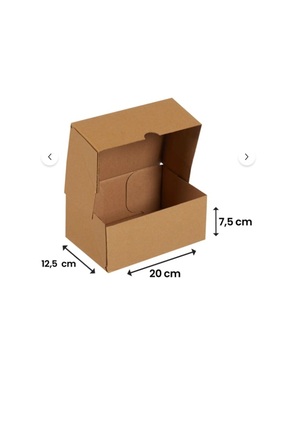 PONCİKPAZAR 20x12,5x7,5-25 Adet Kesimli Karton Kutu - Internet Ve Kargo Kutusu