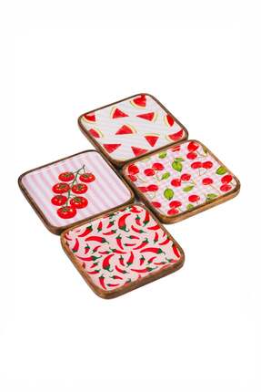 Cora Home Amore 4'lü Tabak Seti 15x15 cm