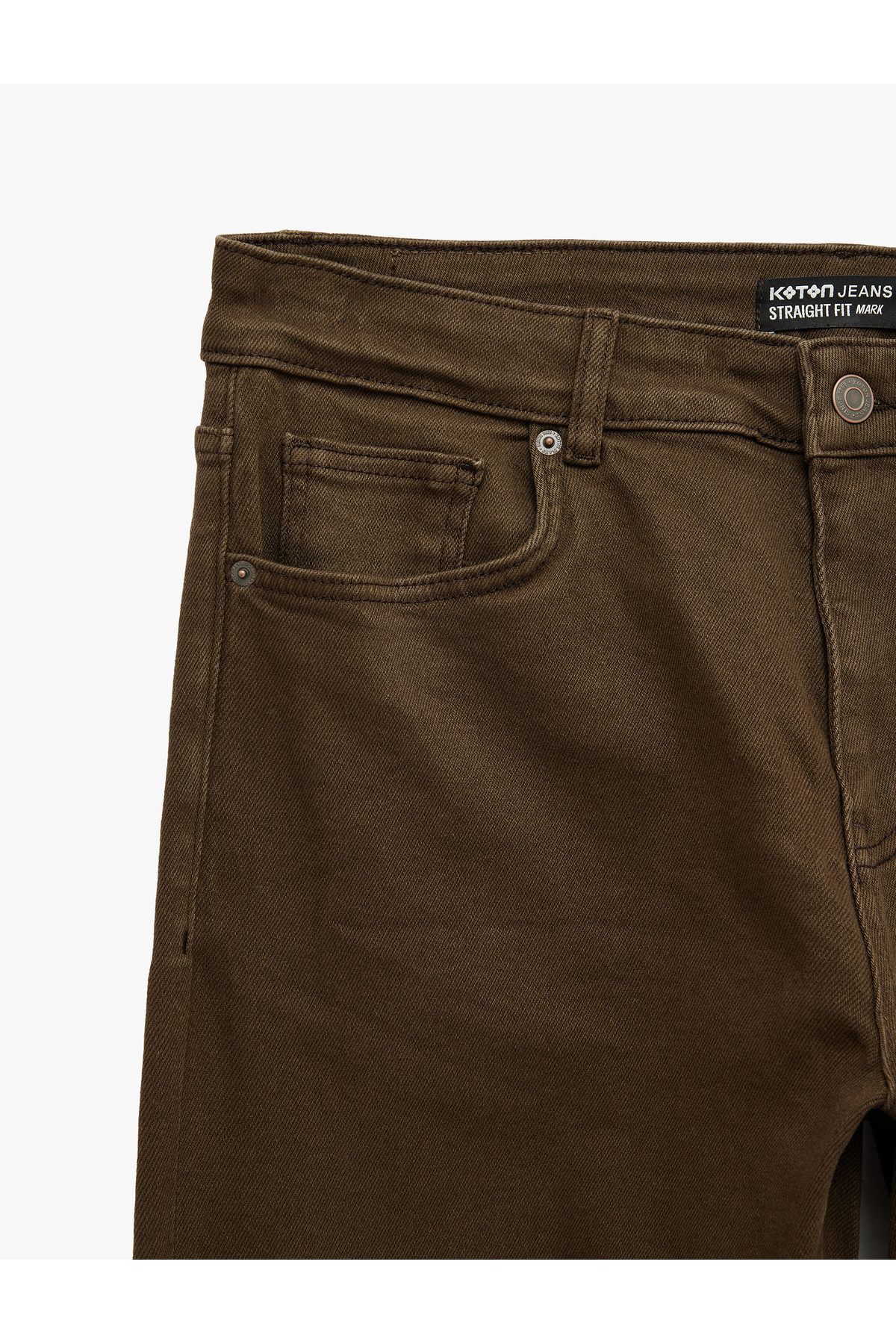 Koton Normal Bel Pamuklu Straight Fit Jean Pantolon - Mark Jean görsel 5
