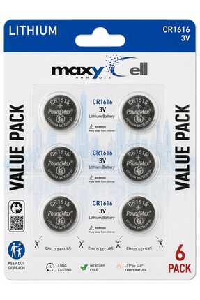 Maxycell 6 Adet 1616 CR1616 DL1616 3V Lityum Düğme Pilleri