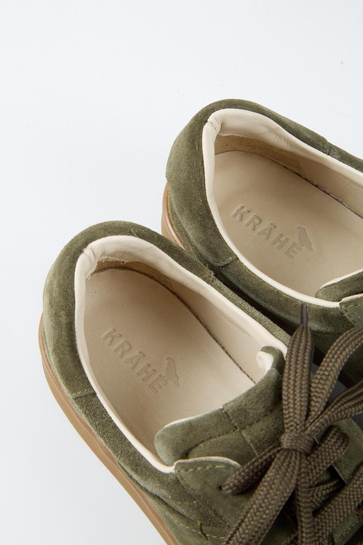 Calijero Erkek Hakiki Deri Bağcıklı Haki Sneakers — رنگارنگ TYC58EB18910A8B8B71BBF200 — تصویر 5 از 7