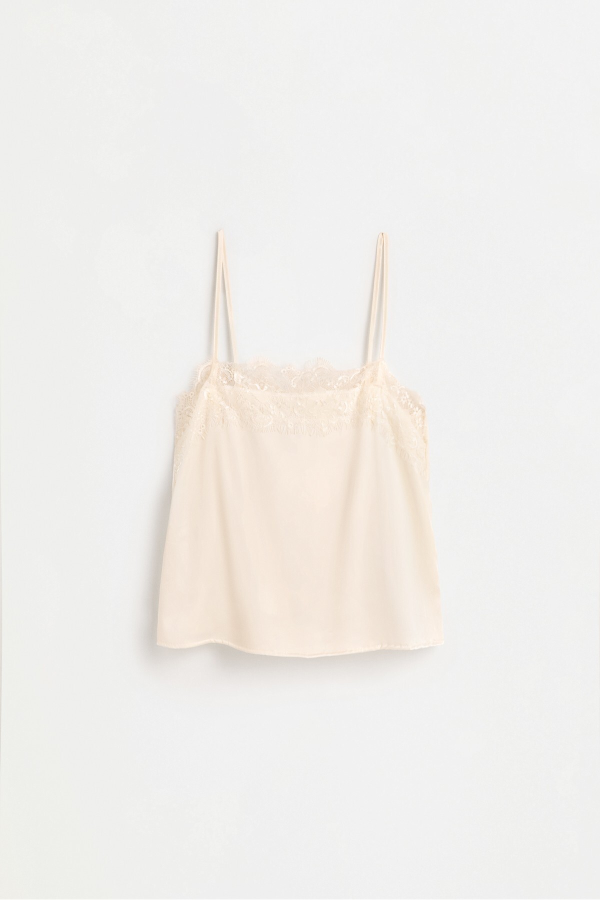 Satin lace top