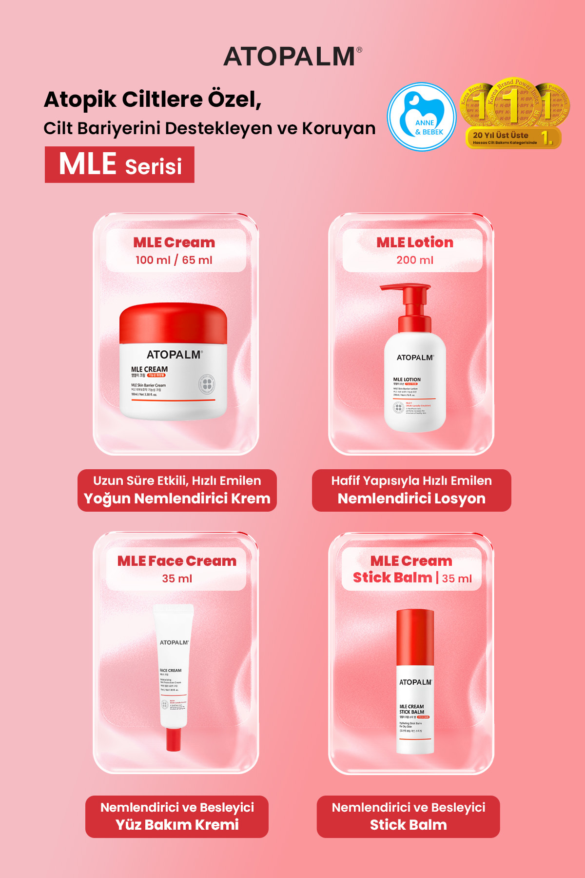 Atopik Ciltlere Özel Cilt Bariyerini Destekleyen Yoğun Nemlendirici Krem MLE Cream 65 ml — ATP01 — تصویر 9 از 9