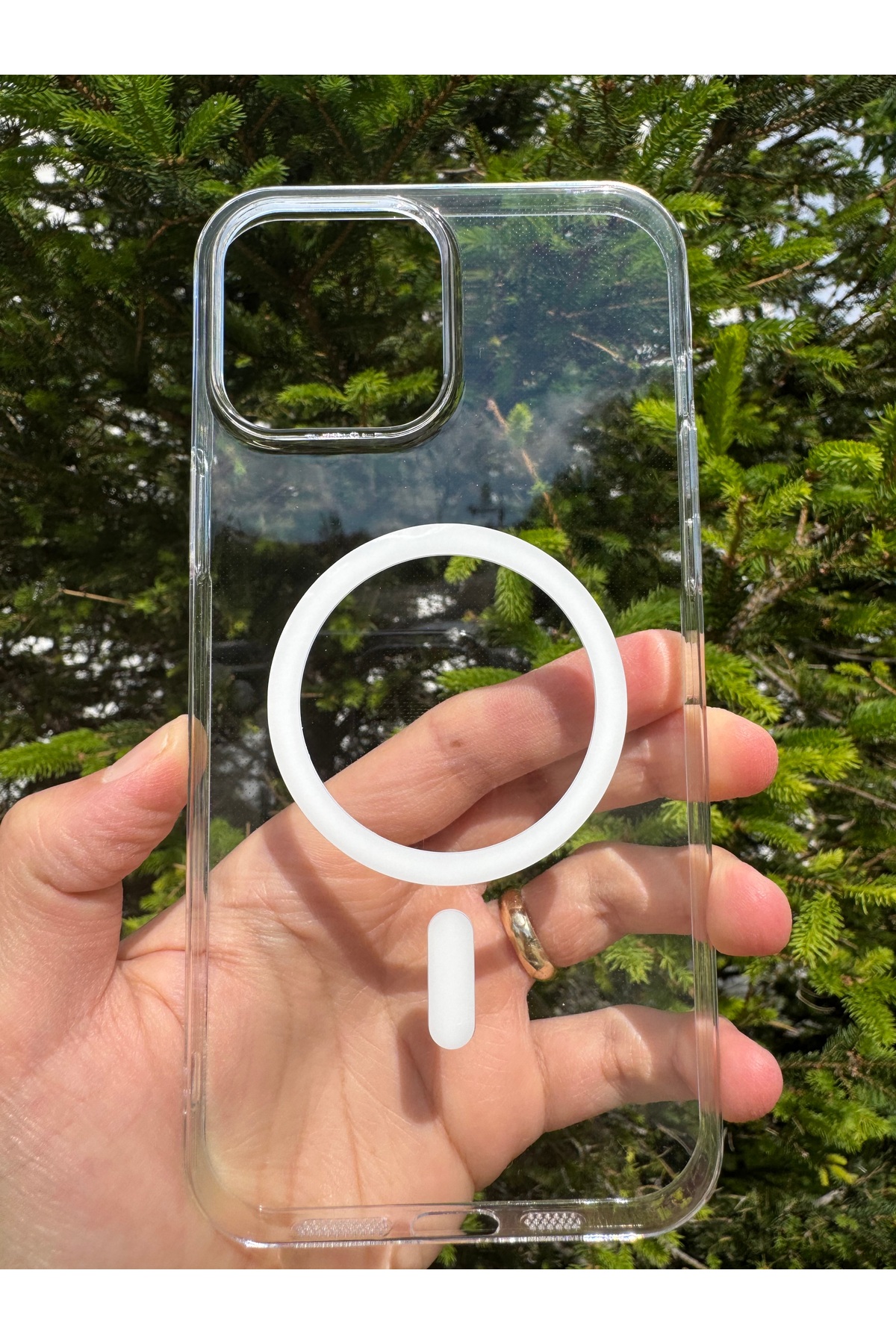 iPhone 13 Pro Max Uyumlu Kılıf İnce Sert Sararmaz Magsafe Kamera Kenar Korumalı Şeffaf Dayanklı Kapk