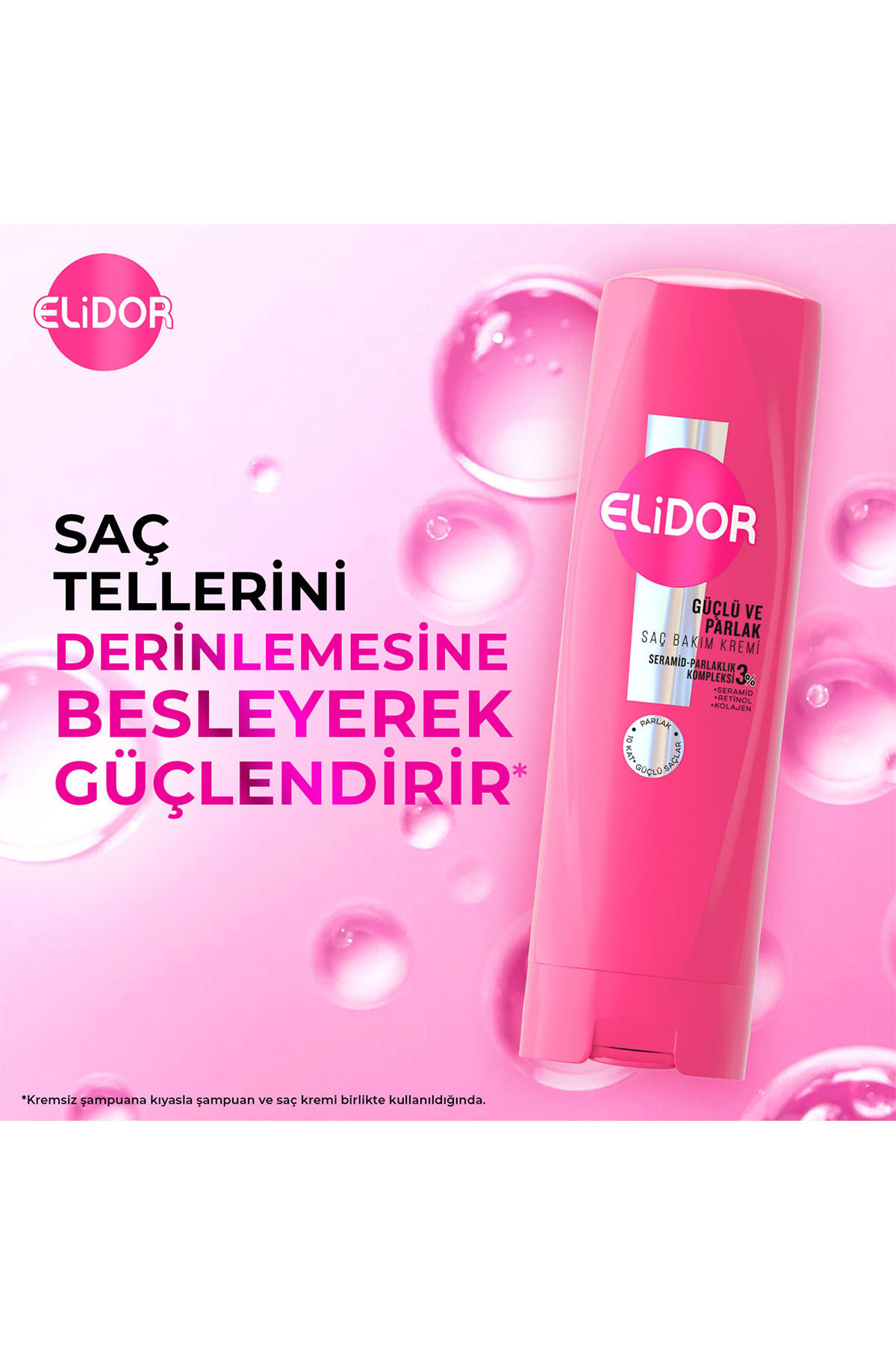 Saç Bakım Kremi Güçlü ve Parlak 350 ml x3 — SET.UNİ.11260 — تصویر 4 از 8