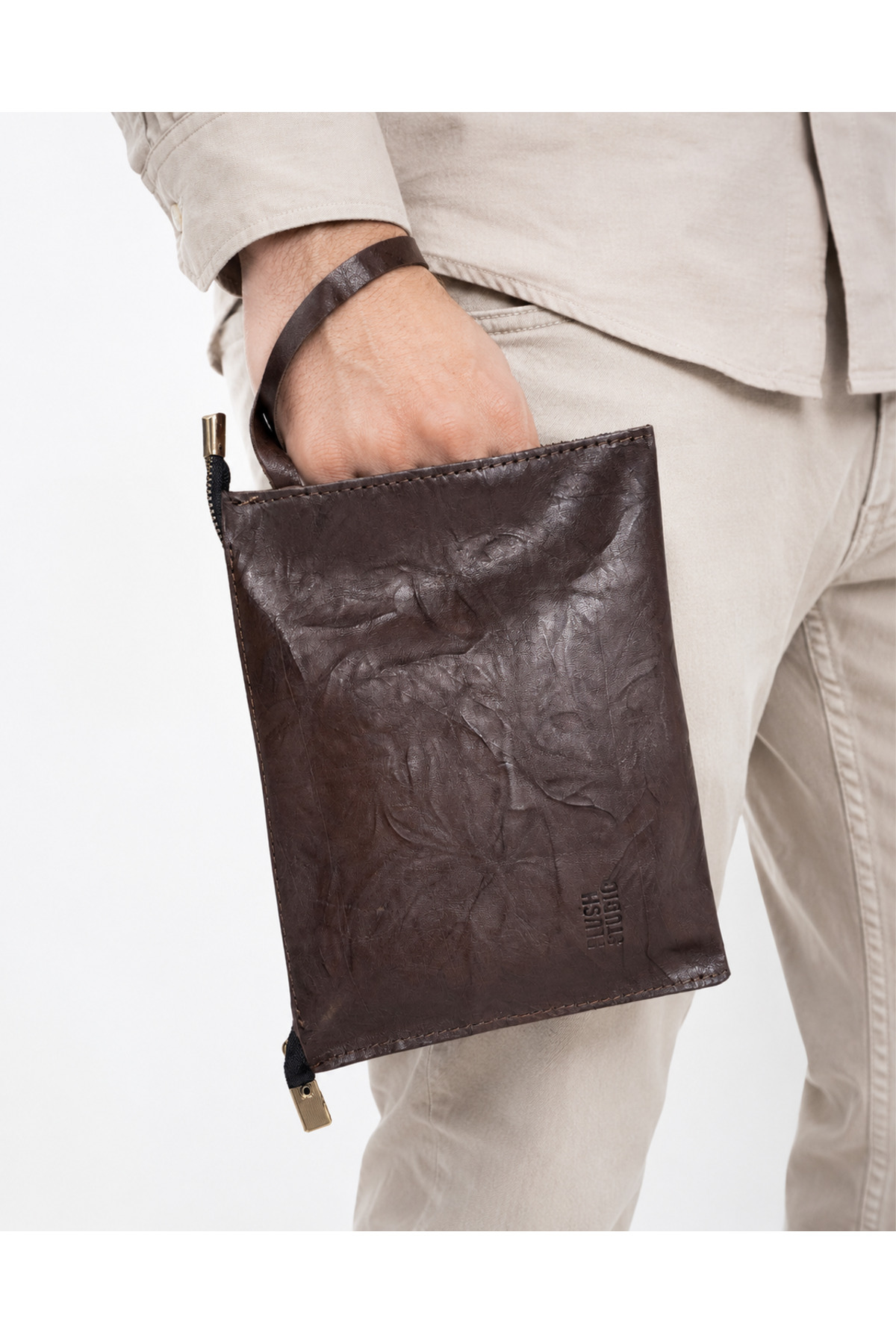 PLUSH STUDIO ISTANBUL NOIR CASE Hakiki Deri Clutch El Çantası | Şık, Minimal & Zamansız Tasarım görsel 2