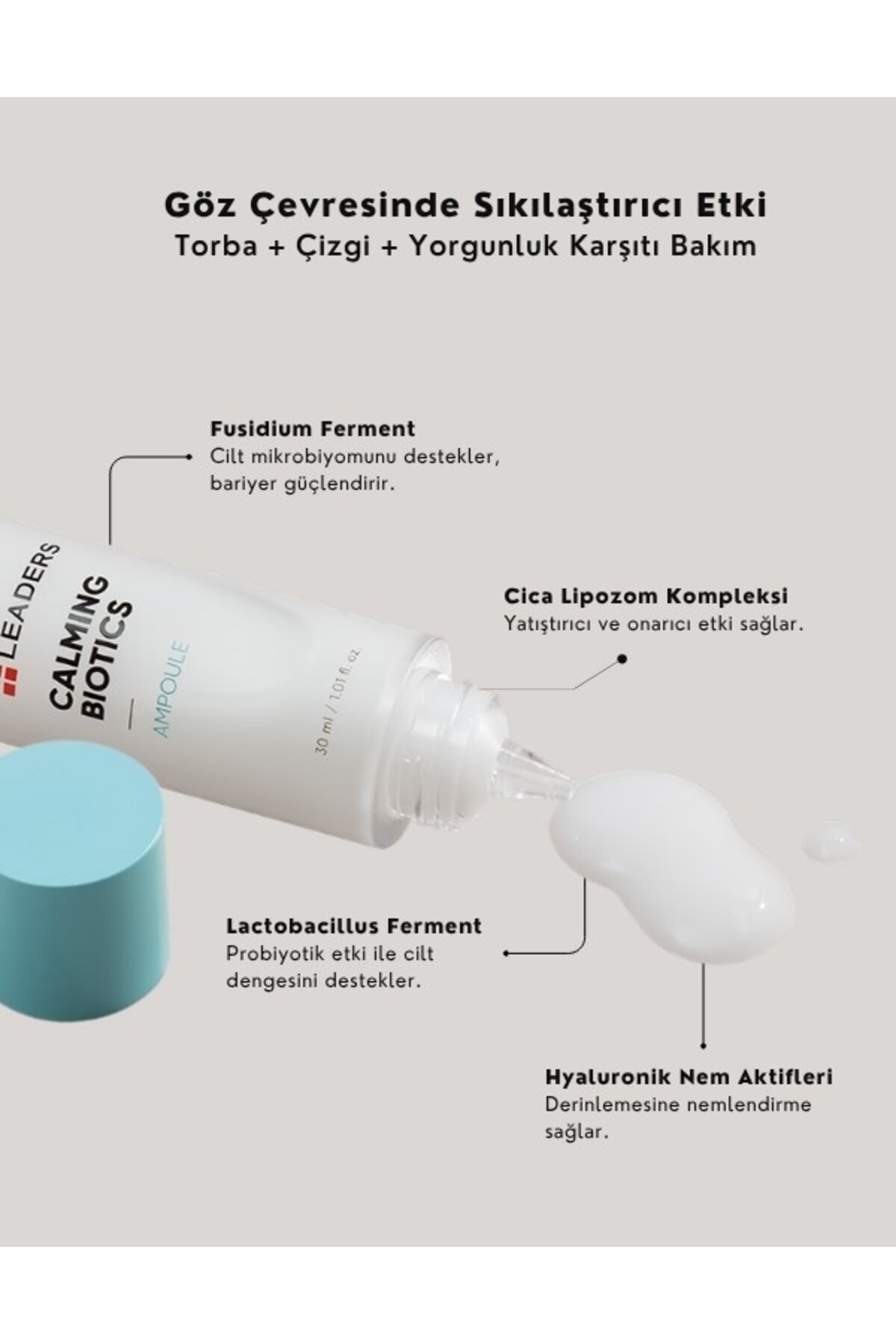 Calming Biotics Ampoule | Cilt Bariyer Onarımını Destekleyen Yüz Bakım Ampulü | 30ml — 4004 — تصویر 5 از 5
