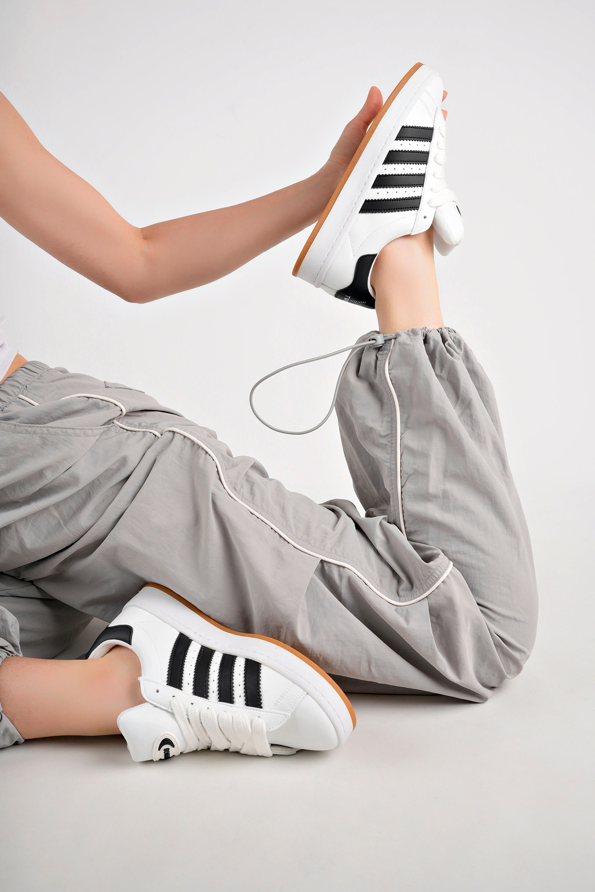 Freemax Dikişli Taban iç Tabanlık Garantili Sneaker Spor Ayakkabı Cmp88 Beyaz Siyah görsel 7