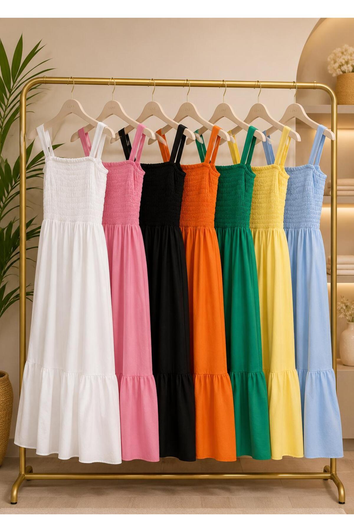 rengastyle Women's Summer Strappy Gipeli Layered Dress 135cm