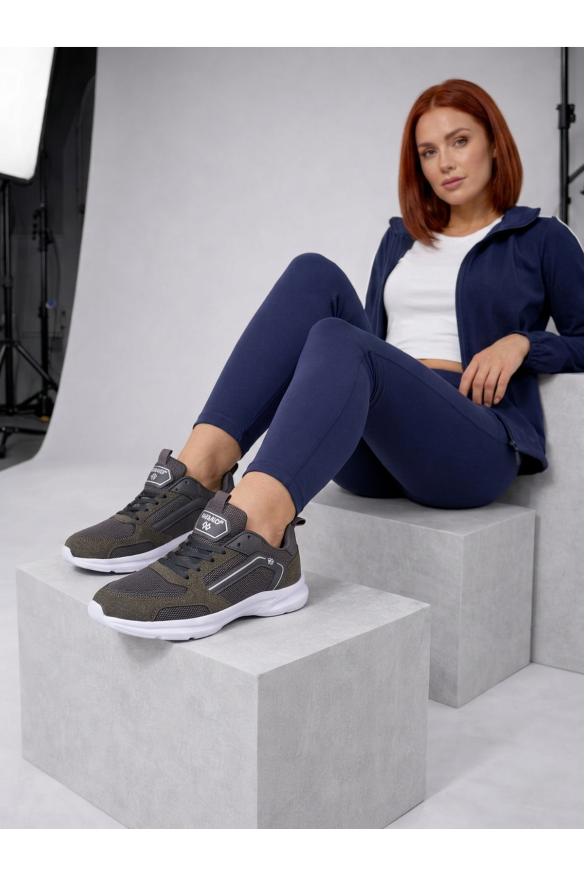 Wand Füme Nefes Alabilen Kumaş Faylon Taban Bağcıklı Sneaker görsel 3