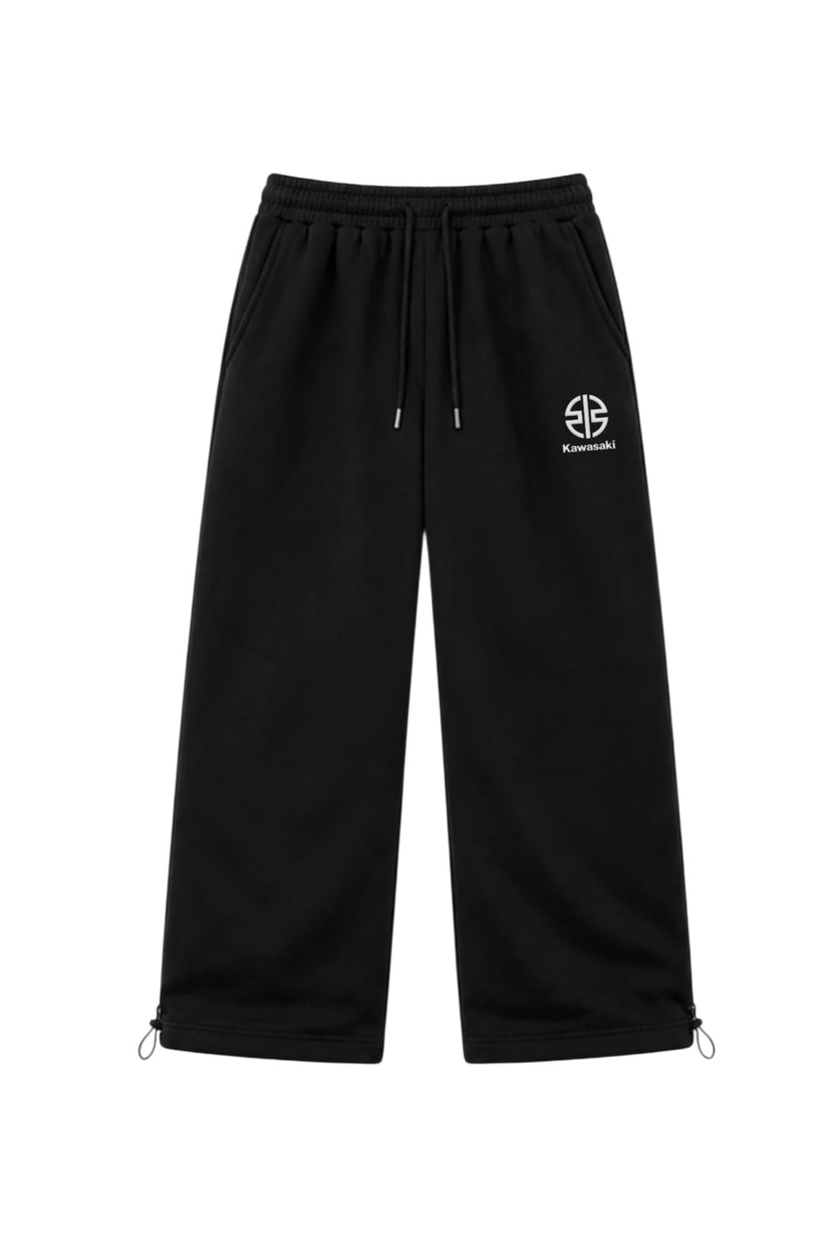 zaee Kawasaki Embroidered Adjustable Leg Premium Baggy Sweatpants