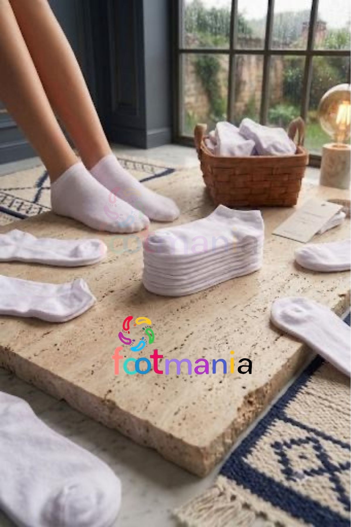 footmania 10'lu Beyaz Kısa Patik Bilek Çorap Pamuklu (Extra Soft) görsel 3