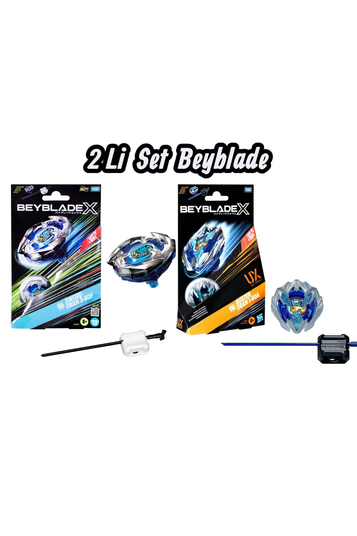 Beyblade 2'Li BUSTER DRAN 1-60A , Sword Dran 3-60F Fırlatıcılı set