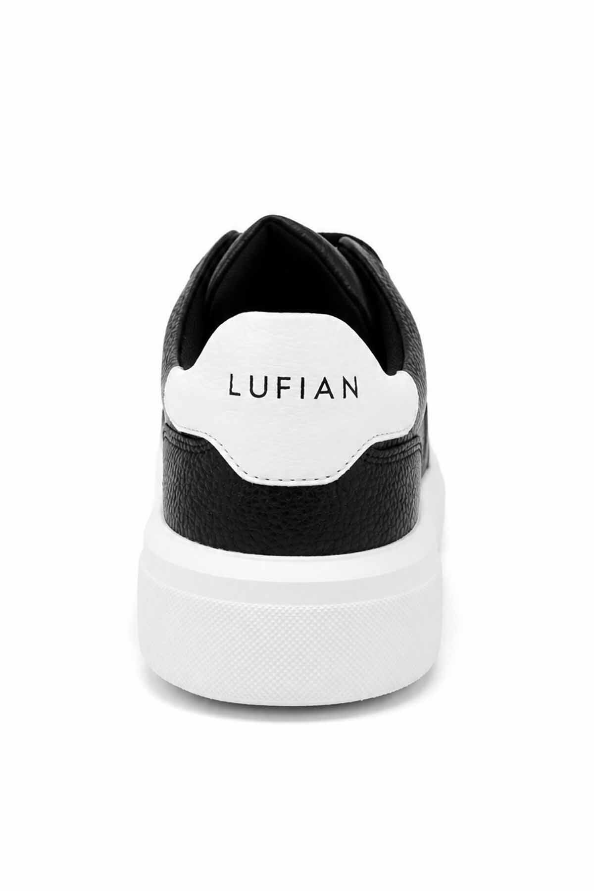 Lufian Erkek Sneaker Siyah Hakiki Deri Günlük Ayakkabı Rahat Yürüyüş Casual görsel 5