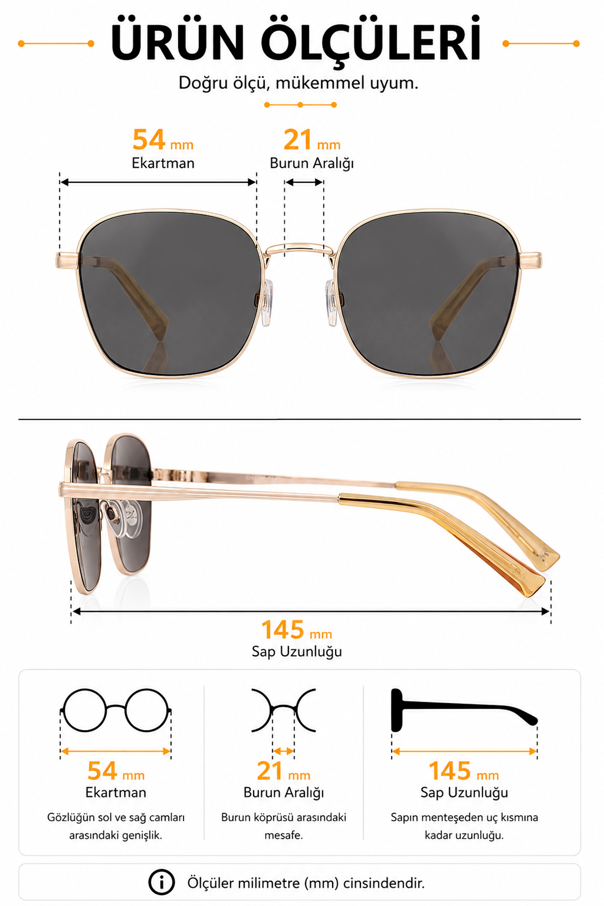 Daniel Klein UV400 Korumalı Siyah Renk Orijinal Kadın Güneş Gözlüğü 54 Ekartman CBKGG72C1 görsel 2