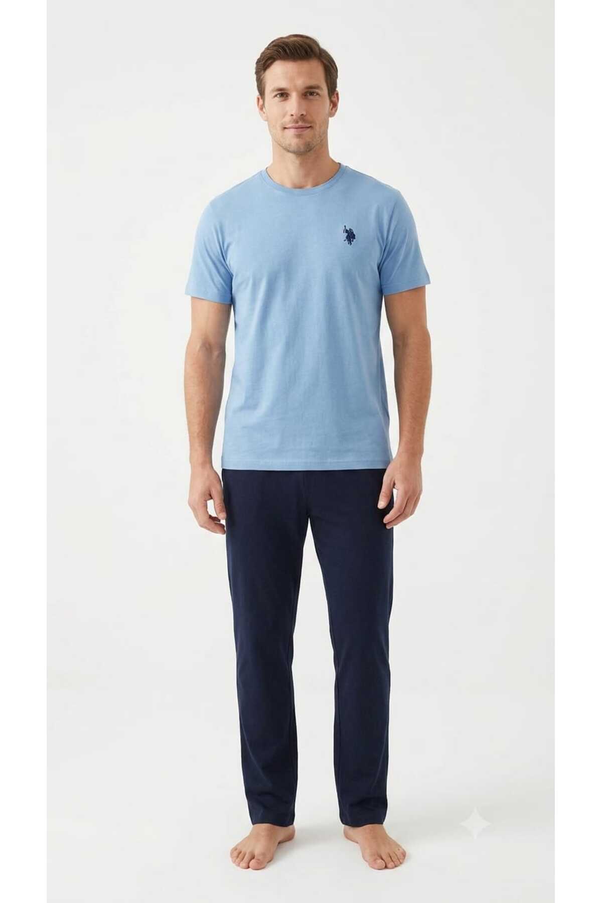 U.S. Polo Assn. Men's Blue Pajama Set