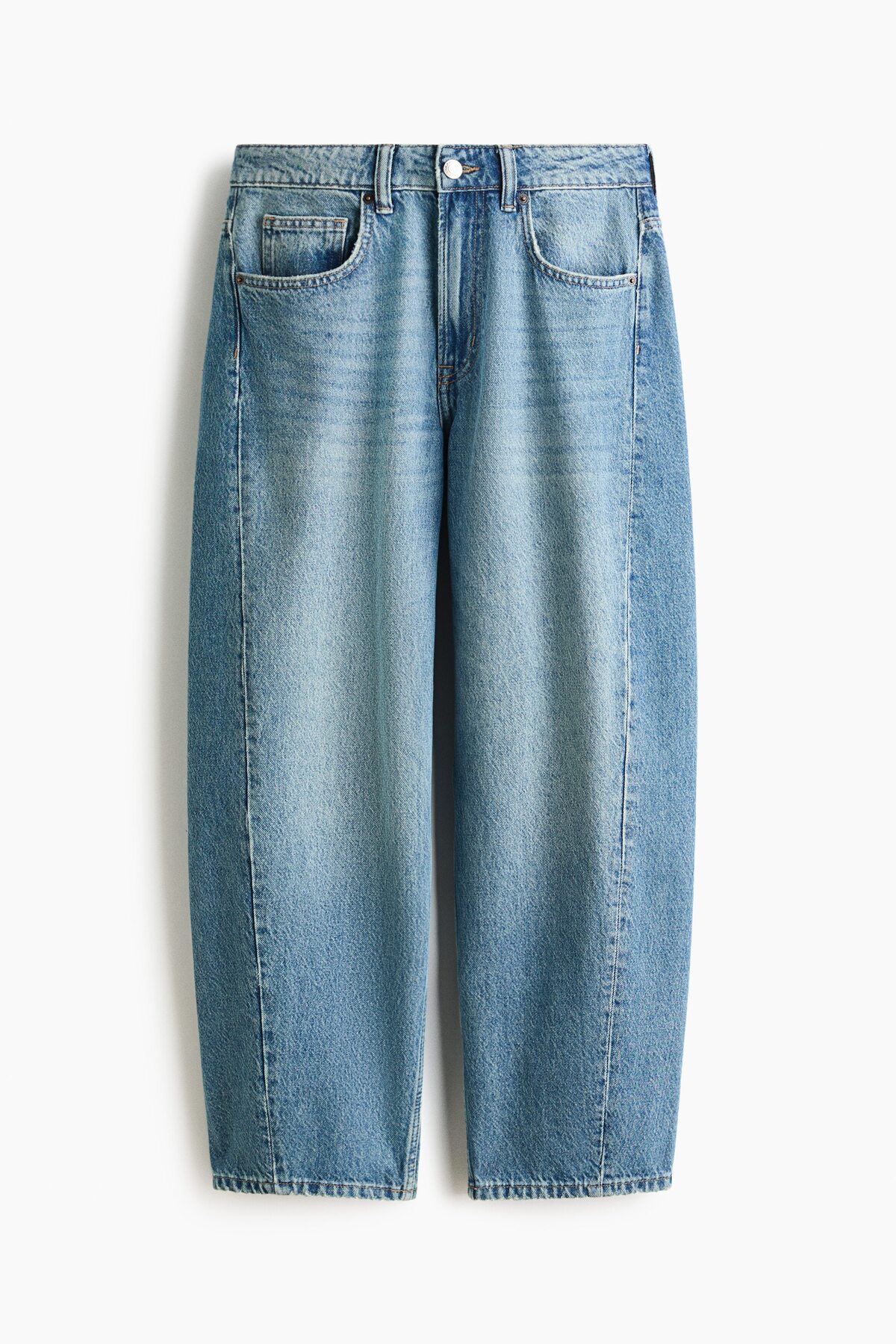 H&M Barrel Regular Waist Ankle Jeans görsel 4