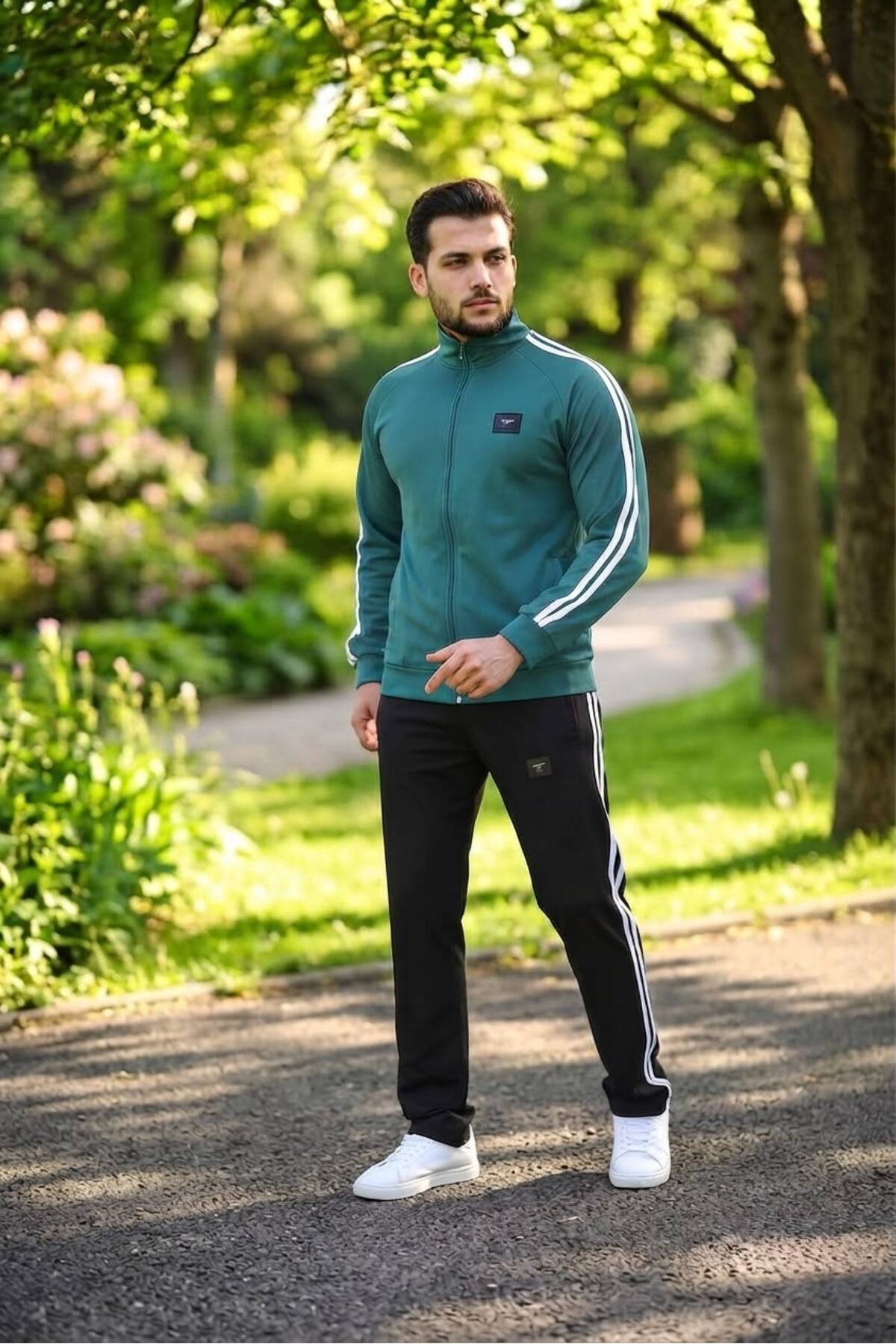 New Season Men's Tracksuit with Bias, Green