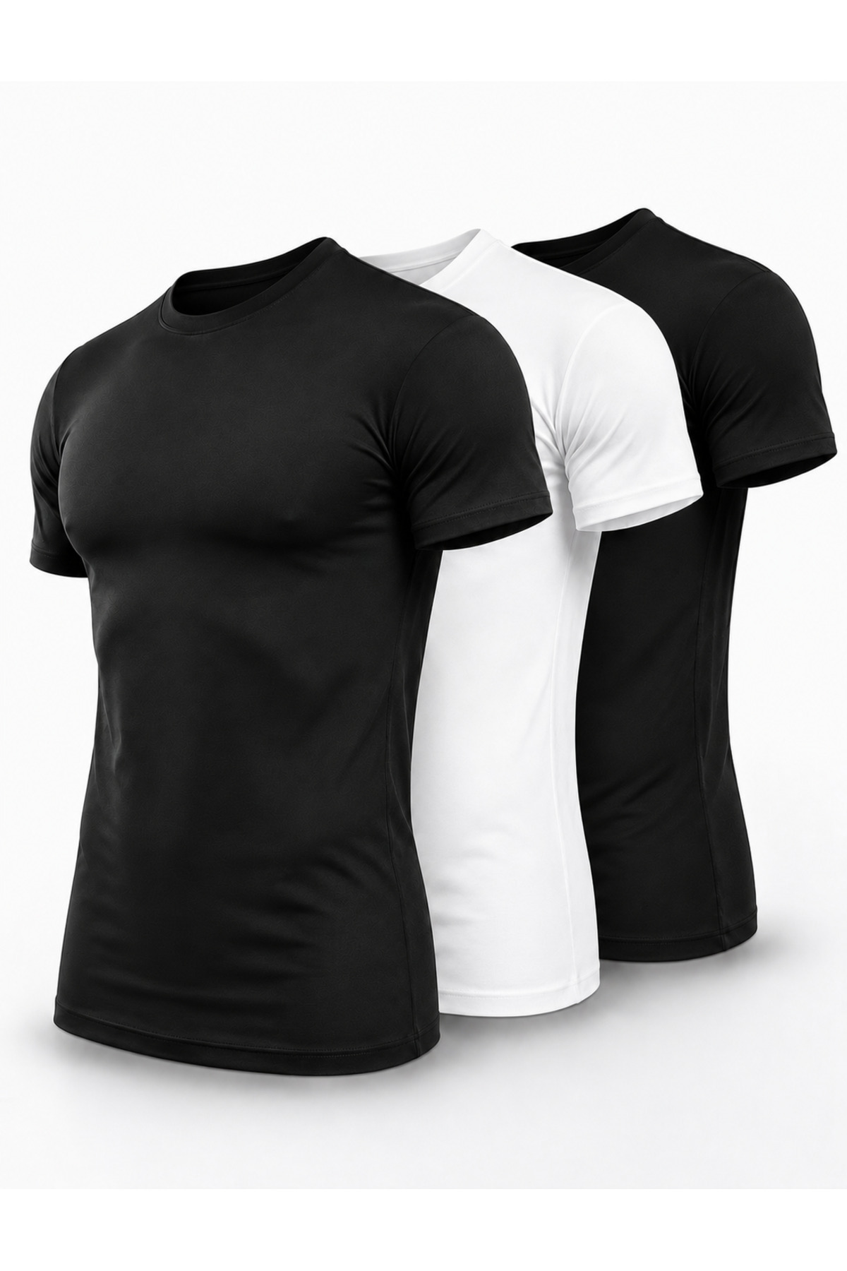 3-Pack Men's Premium Narrow Compression T-Shirt - Flexible & Breathable, Sports & Casual T-Shirt