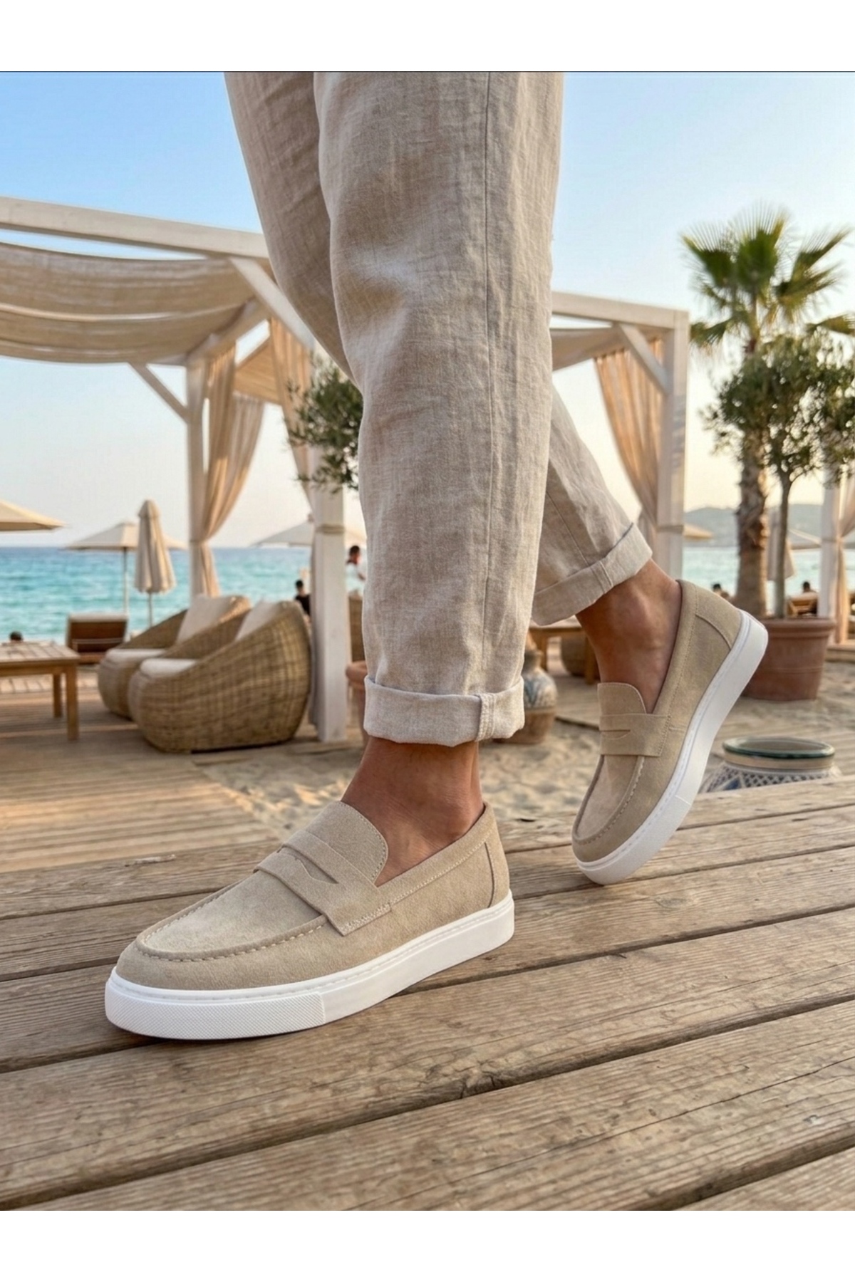 MehLey MHLY0180 Erkek Loafer Günlük Ayakkabı Dikişli Yüksek Konforlu Taban görsel 7