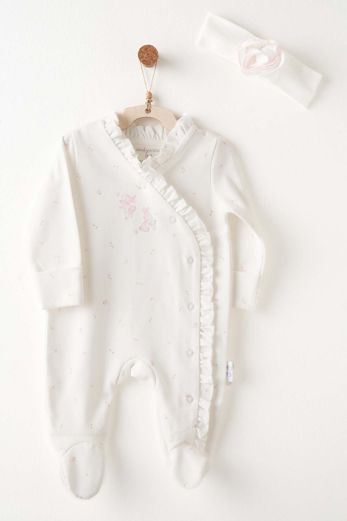 Andy Wawa 100% Cotton Bandana Overalls with Gloves Ecru
