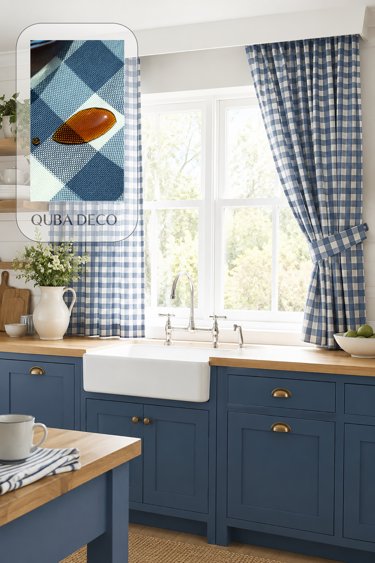Premium Pötikare Patterned Iron-On Water Repellent Durable Background Curtain Living Room Kitchen Bedroom