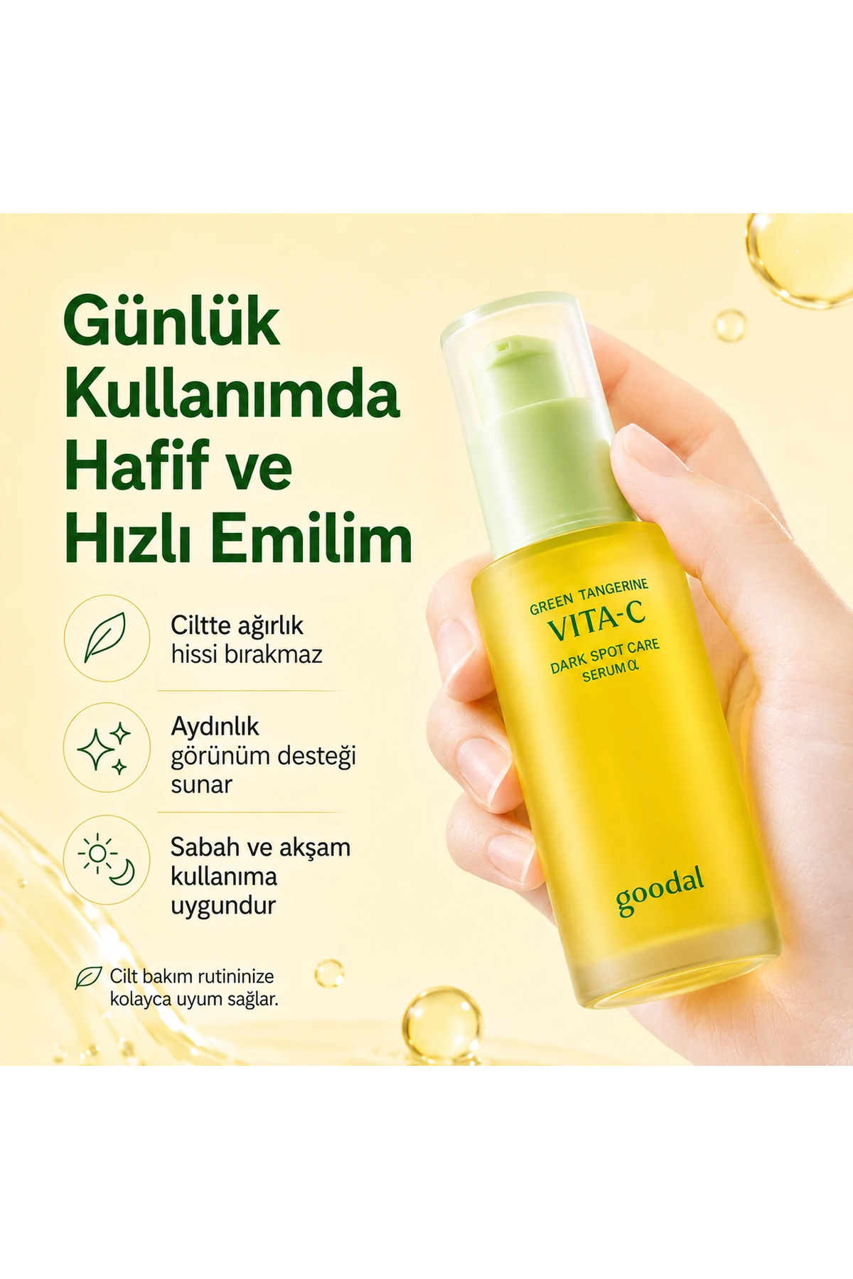 سرم مراقبت از پوست تیره نارنگی سبز Vita C α - سرم روشن کننده و ضد لک با عصاره نارنگی سبز — YPD-GDL00478 — تصویر 5 از 5