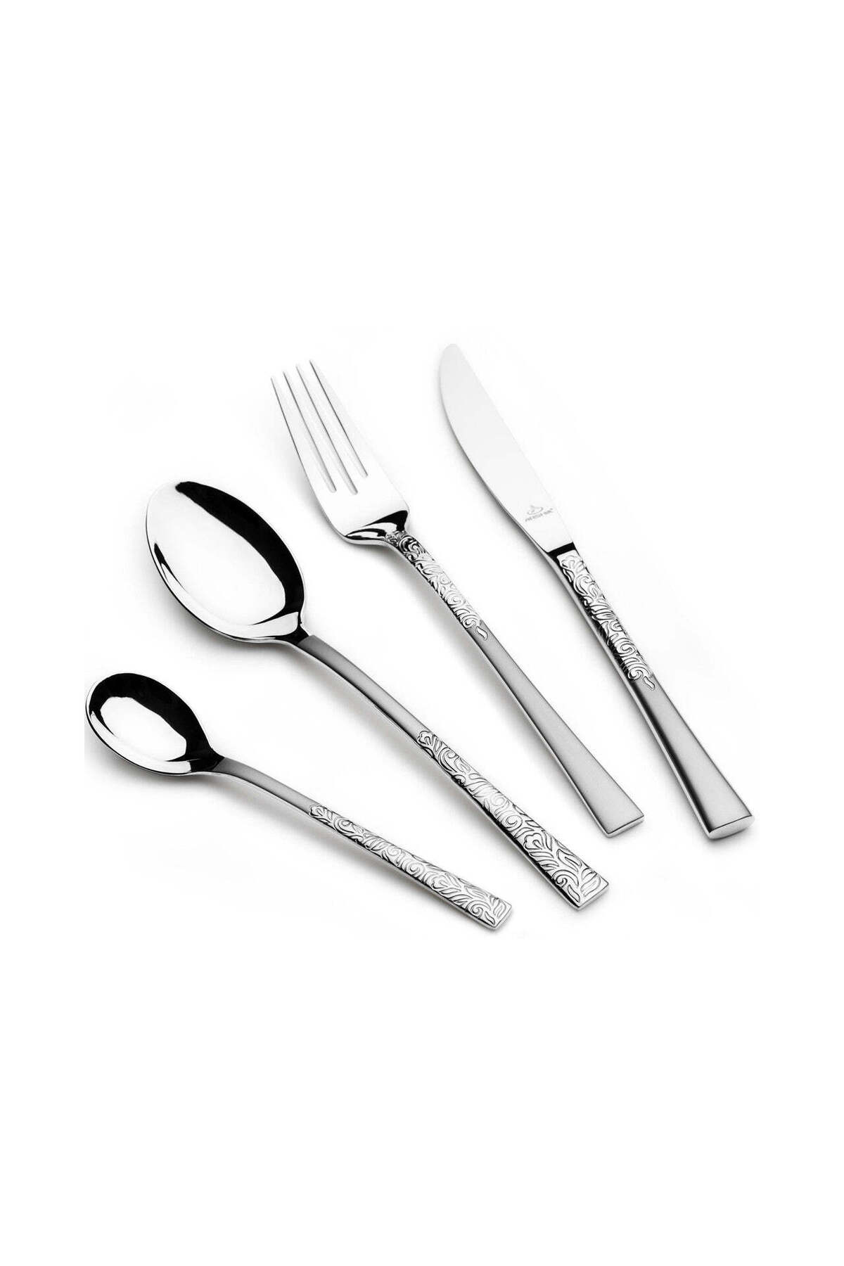 Arshia Stainless Steel Cutlery Set 50 pcs Silver Matte