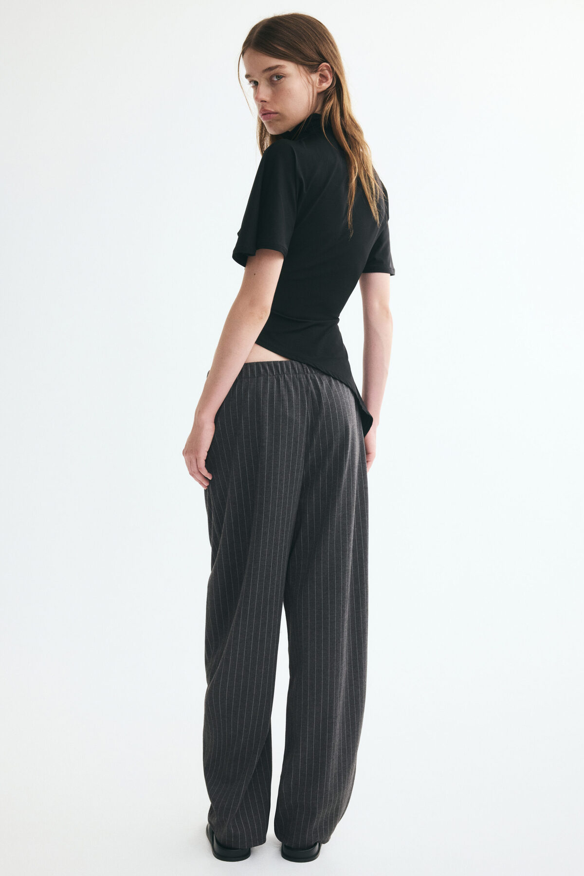 H&M Barrel Paçalı Ponte di Roma Pantolon görsel 4