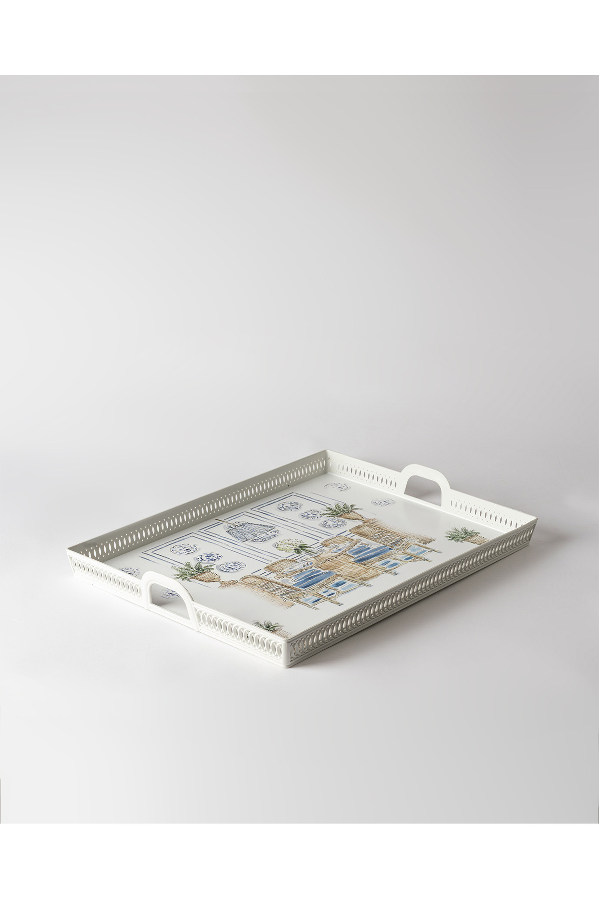 Madame Coco Maison Rectangular Knitted Tray - Colorful