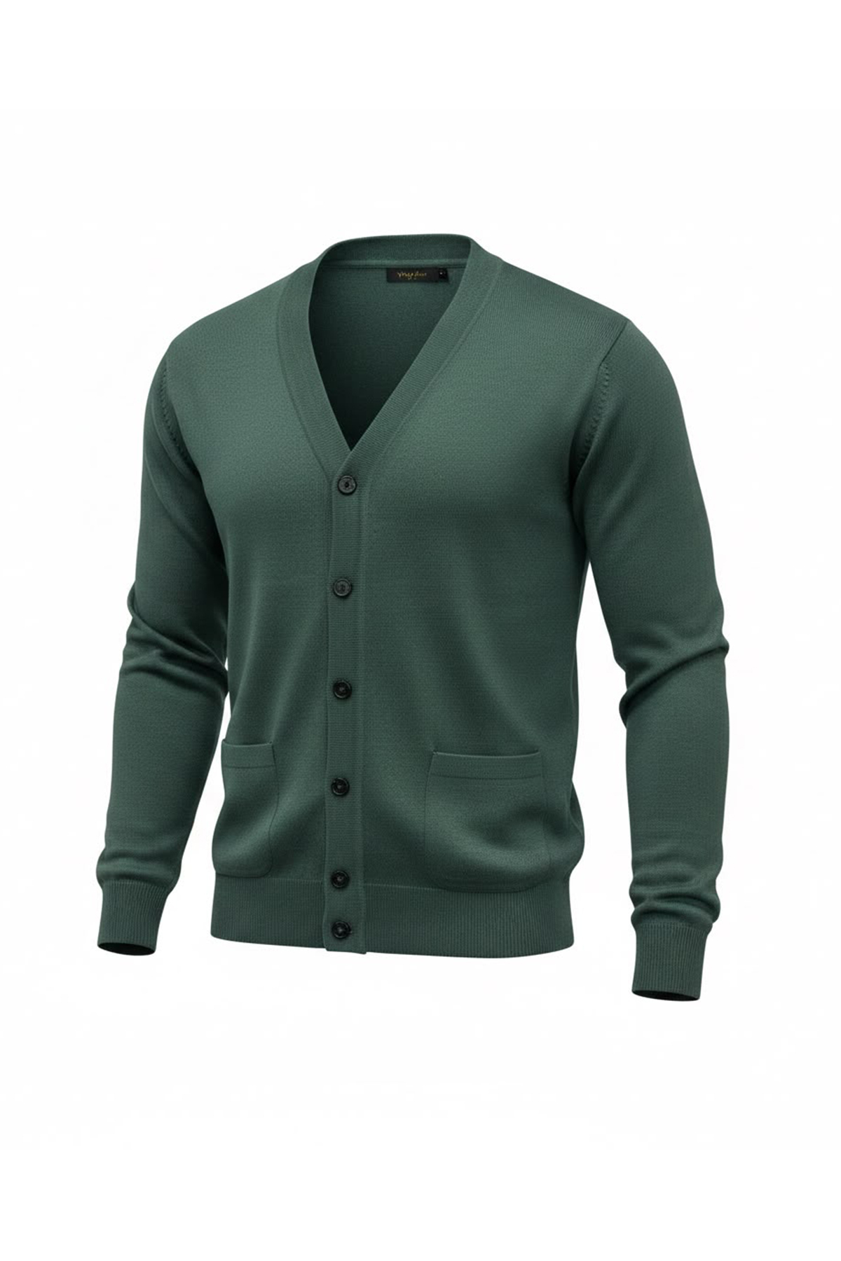 Beyome Erkek %100 Cotton V Yaka Düğmeli Hırka-Süveter Yandan Cepli Triko Günlük Şık Rahat Kesim görsel 2