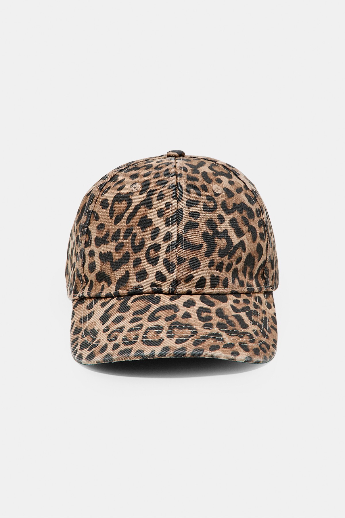 Stradivarius Klasik leopar desenli şapka
