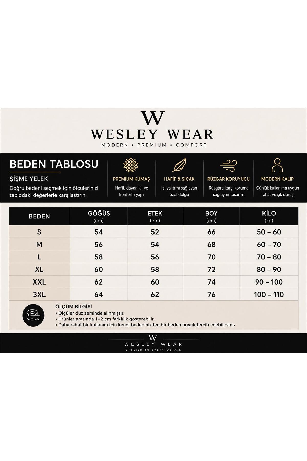 wesley wear Yeni Sezon Erke Cep Detay Şişme Mont Ceket görsel 2