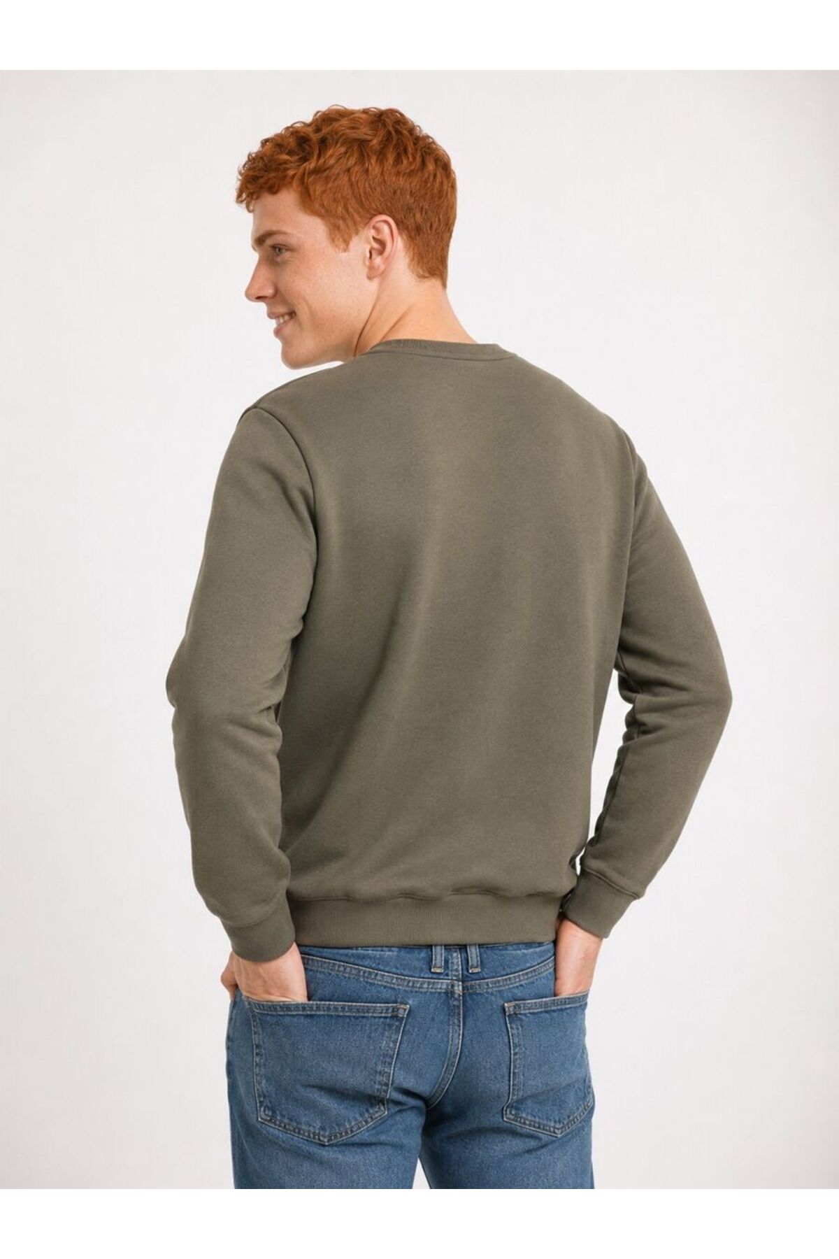 Regular Fit Erkek Sweatshirt — خاکی LF2044038_Q1.V1 — تصویر 5 از 6