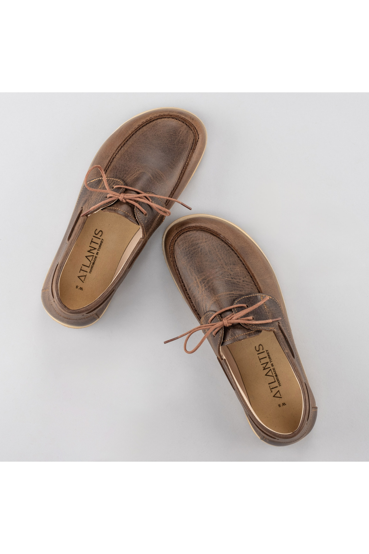 atlantishandmade Erkek Kahverengi Barefoot Deri Günlük Ayakkabı görsel 4