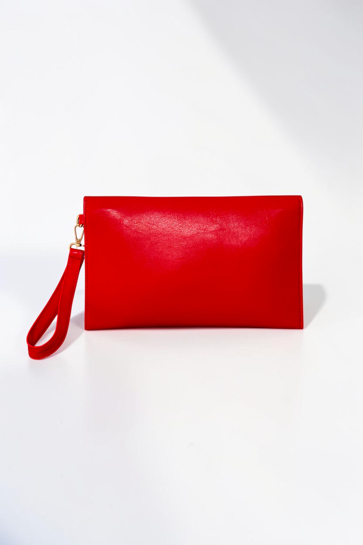 Classbag Kadın Kırmızı Zarif Zarf Model, Bilek Askılı Orta Boy Portföy Clutch Çanta (30cmx19cm) görsel 4