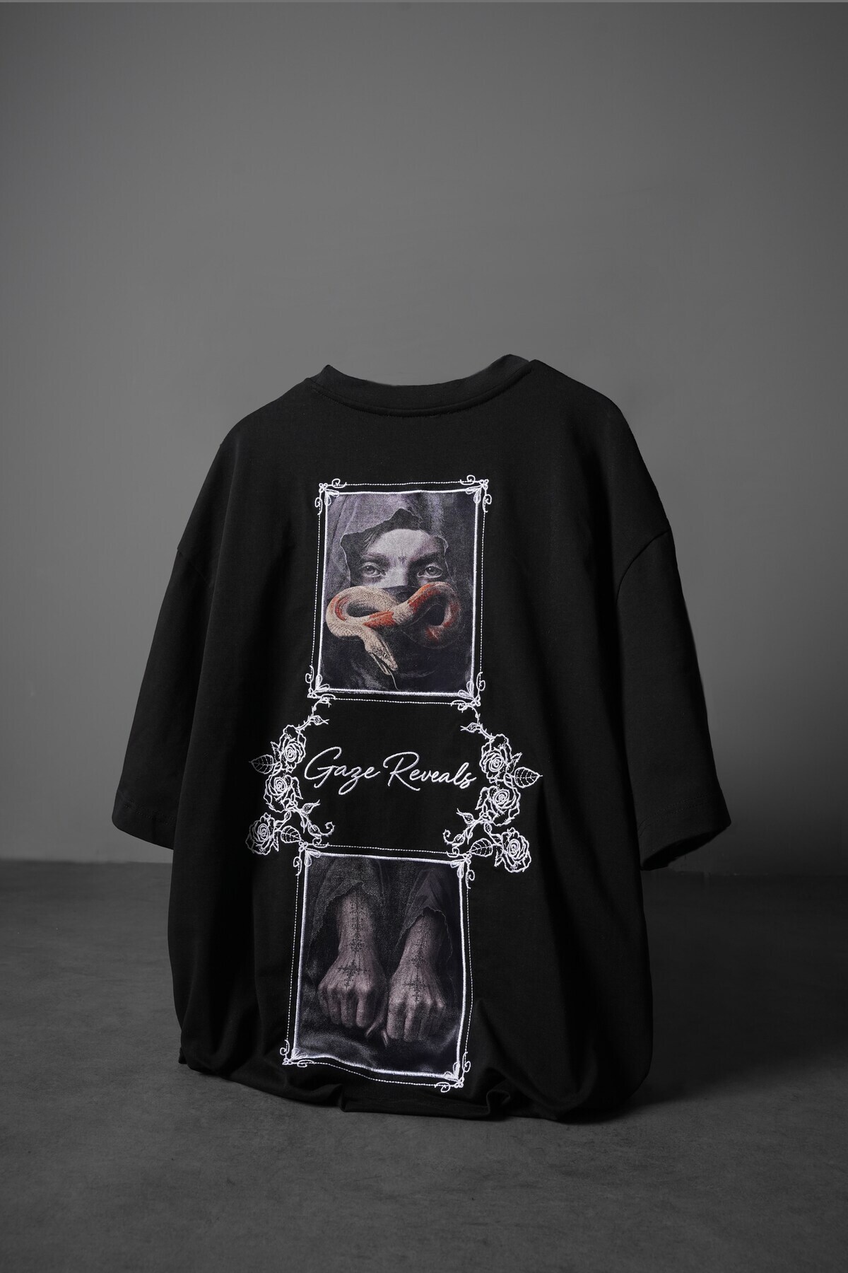 Slatra Erkek Siyah Gaze Reveals Kadife Patch Oversize Tshirt - Fiyatı