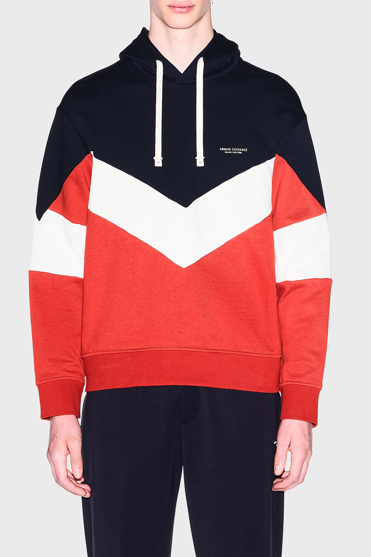 سویشرت مردانه کلاه‌دار ۱۰۰٪ پنبه‌ای سایز معمولی SWEAT XM002963 AF20934 MB749 آرمانی اکسچنج سویشرت Armani Exchange