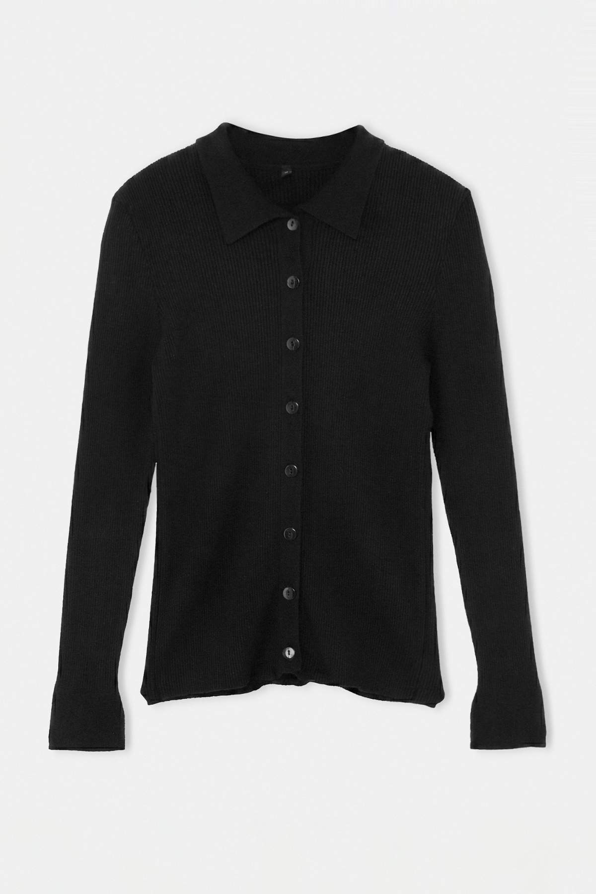 Trendyolmilla Wardrobe Essentials Sarı Premium İplik Polo Yaka Triko Hırka | TWOAW26HI00225