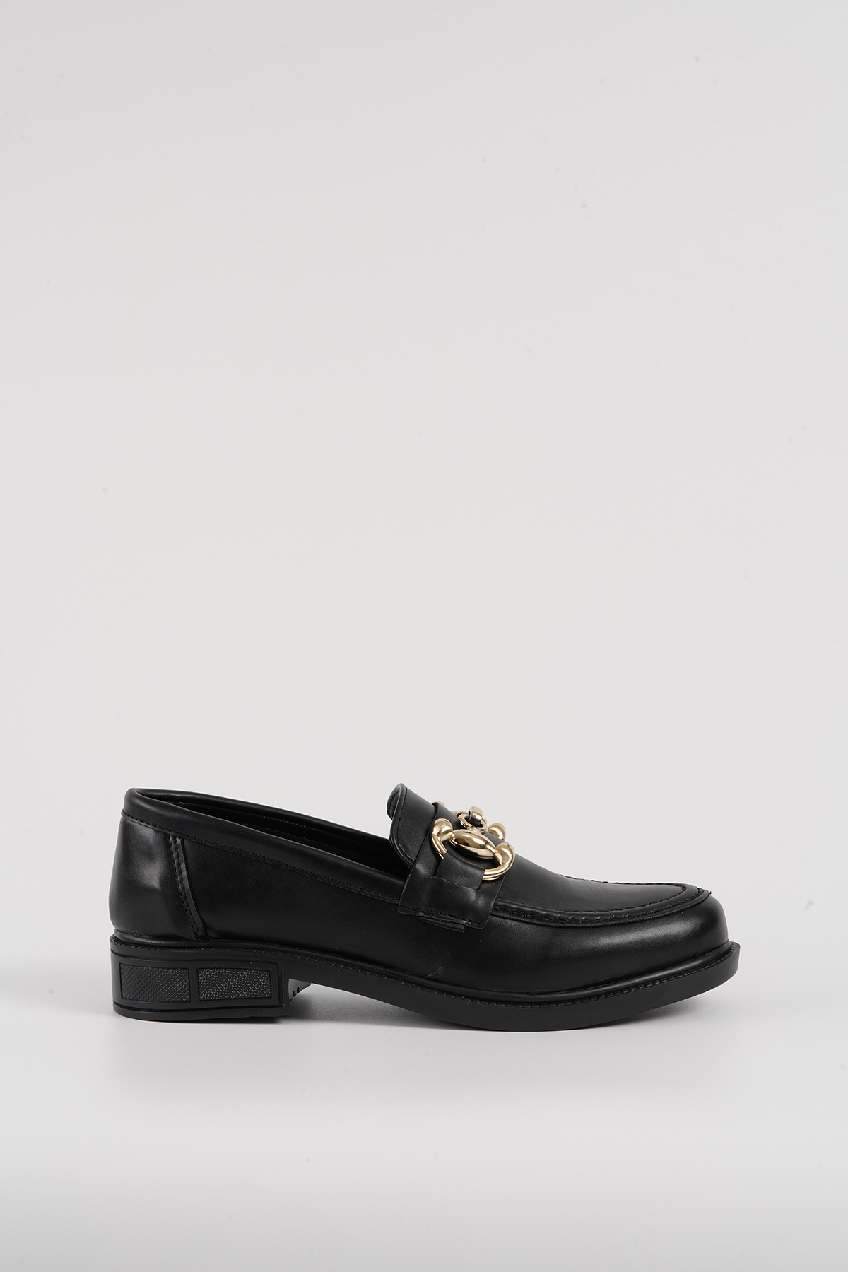 Beyond Kadın Siyah Deri OGC Tokalı Loafer Makosen Ayakkabı 3cm BYNDLFRK01 görsel 5