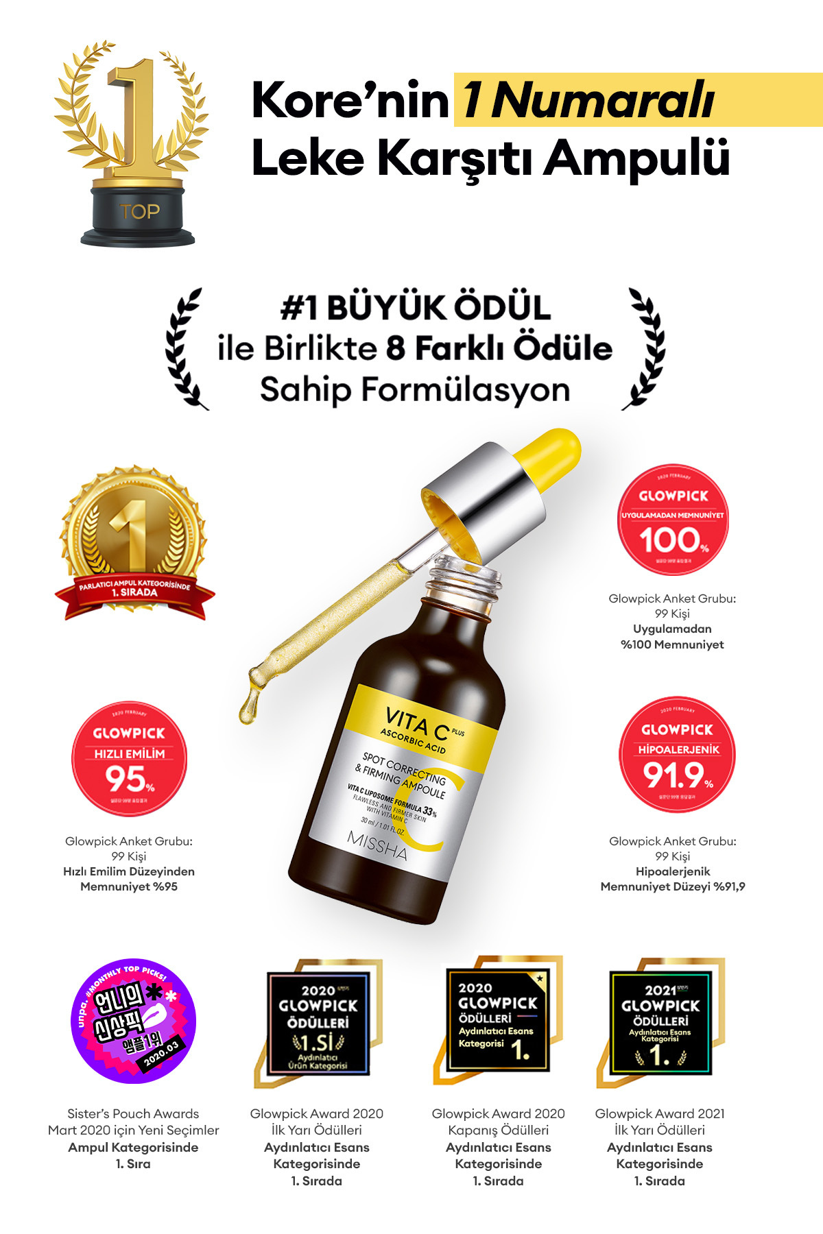 Leke Karşıtı Sıkı Görünüm Sunan C Vitamini Ampulü 30ml Vita C Plus Spot Correcting & Firming Ampoule — 111227 — تصویر 4 از 9