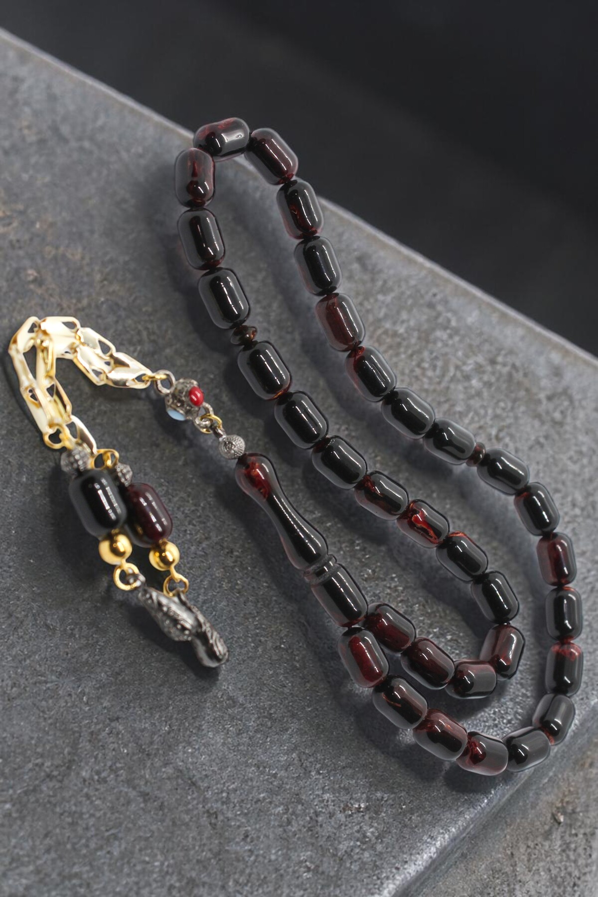 Certified Special Design Master Workmanship Squeeze Fire Amber Rhodium Gold Plated Fringed
