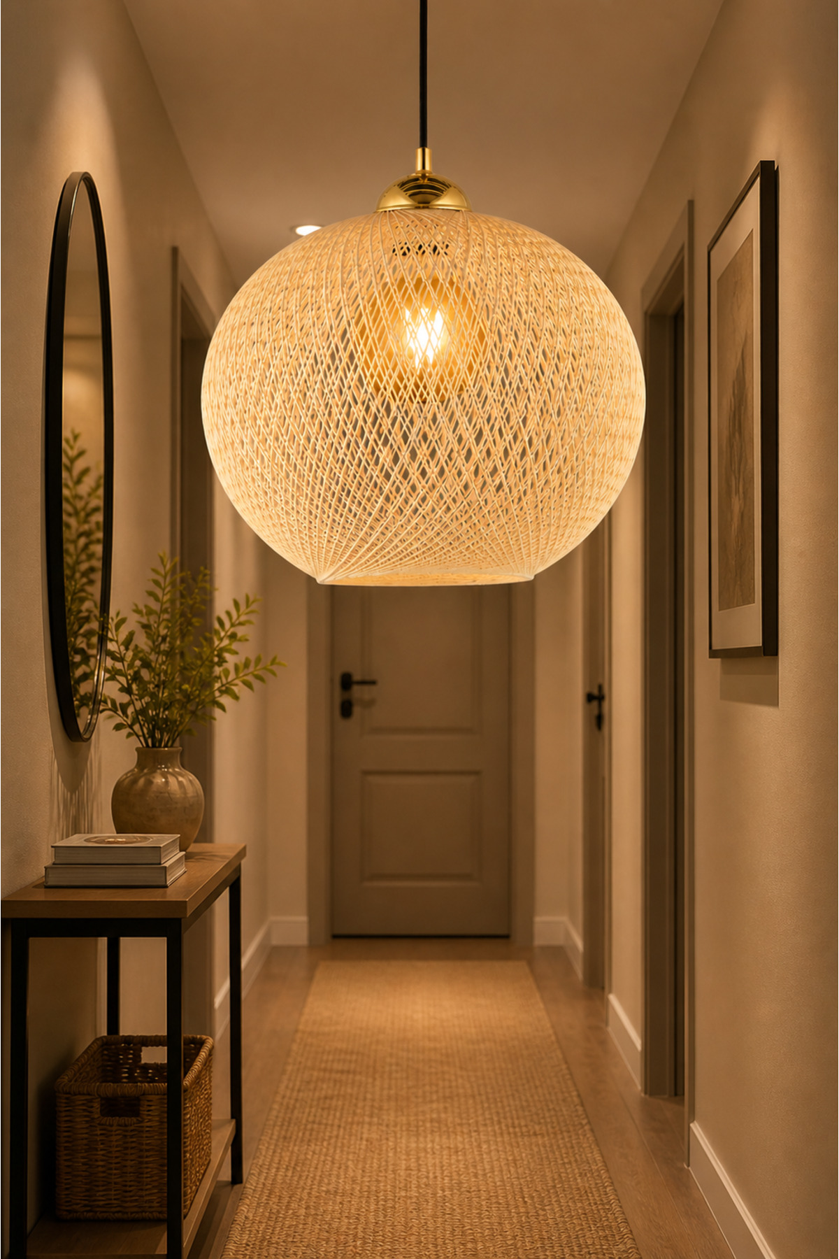 Spring Single Pendant-Gold • • Pendant Chandelier Lighting Single Kitchen Entrance Balcony Bohemian Design Lamp