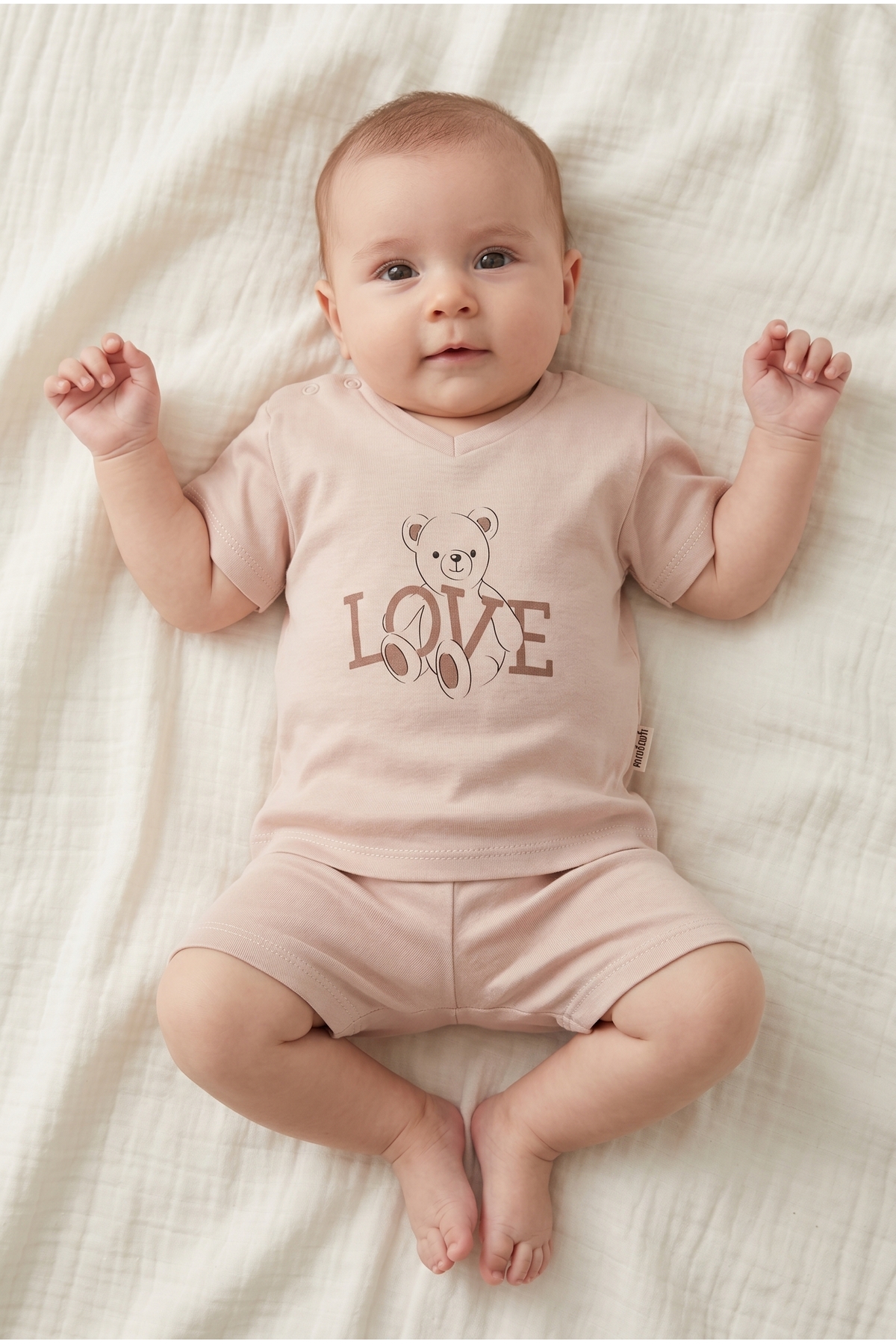 100% Cotton 2pcs Shorts and T-Shirt Baby Set