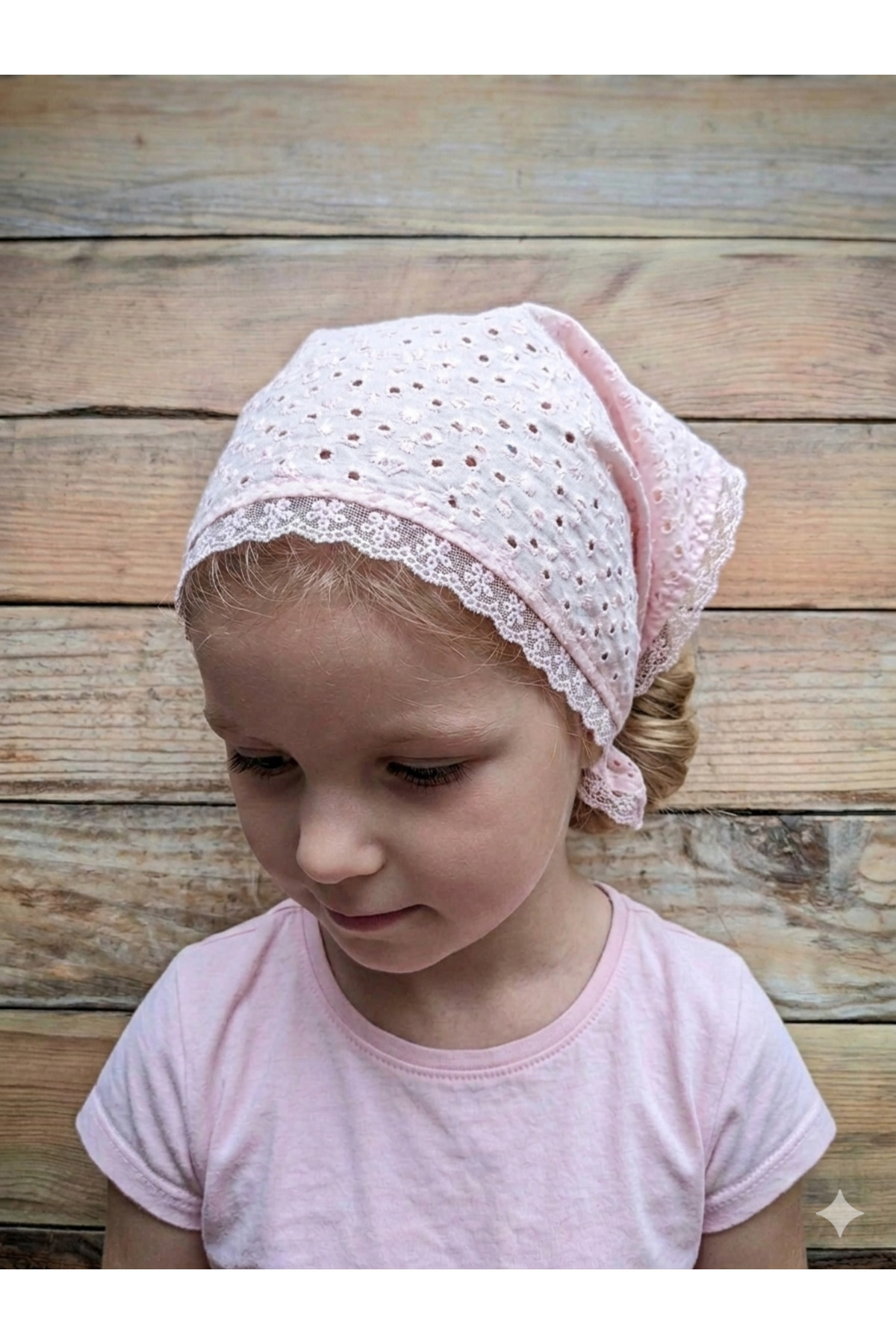 Lace Detailed Scallop Fabric - Kids Bandana – Laced